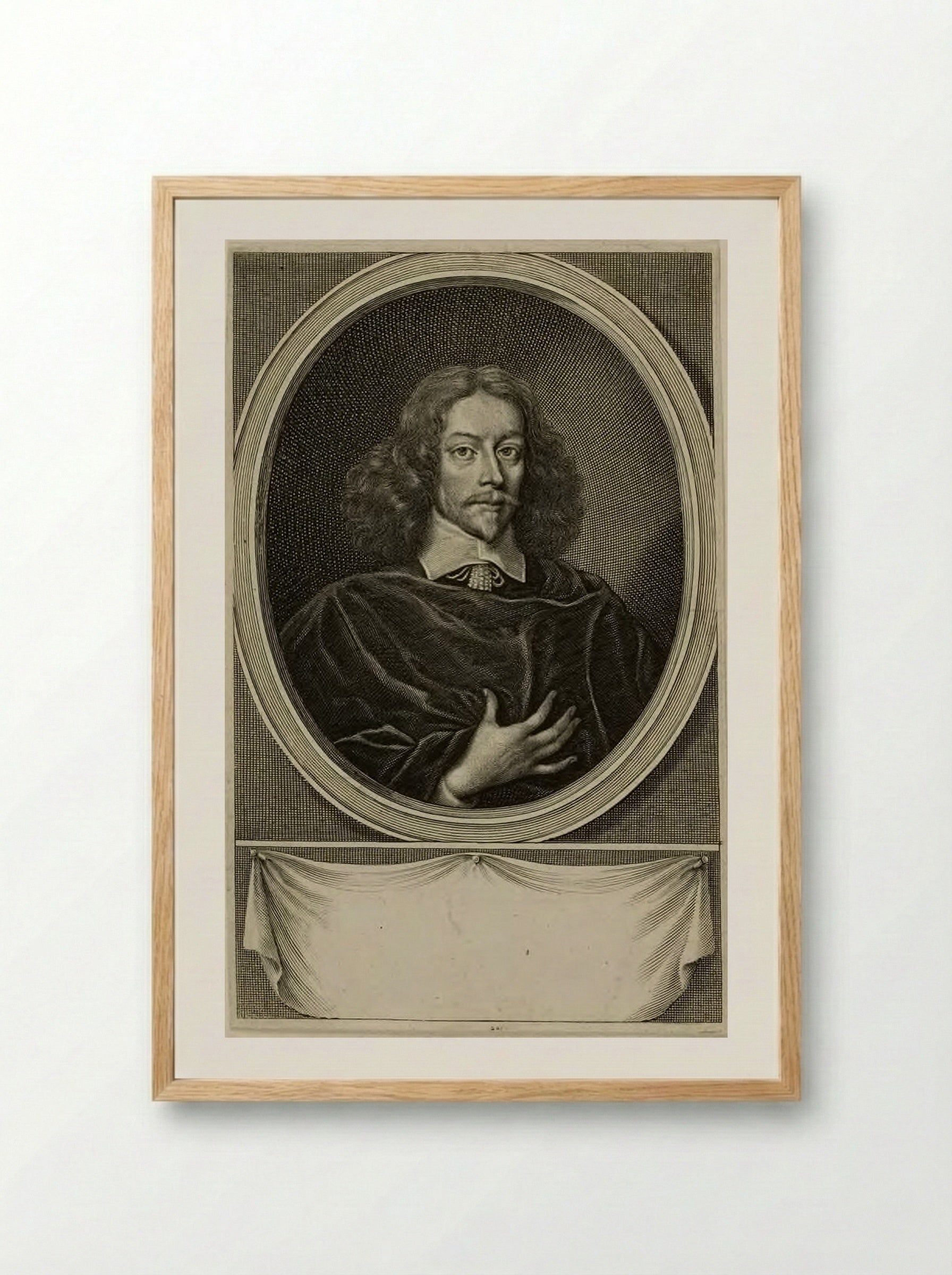 John Bulwer - William Faithorne the Elder - Framed Print Wood