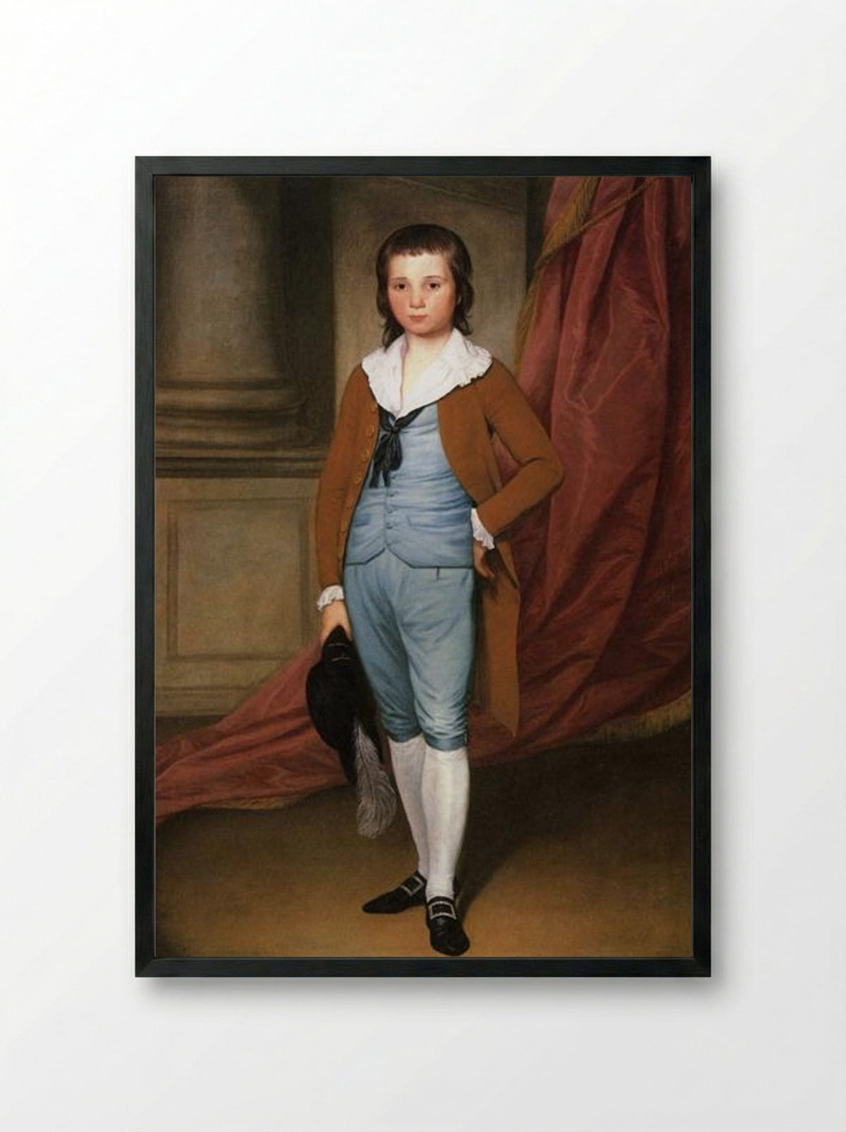 John Coates Browne - Joseph Wright of Derby - Framed Print Black