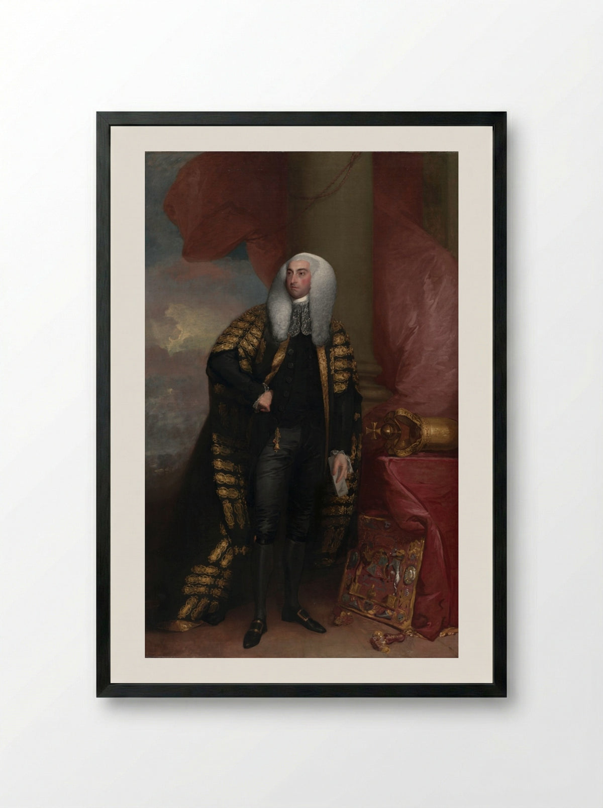 John FitzGibbon, 1st Earl of Clare - Gilbert Stuart - Framed Print Black