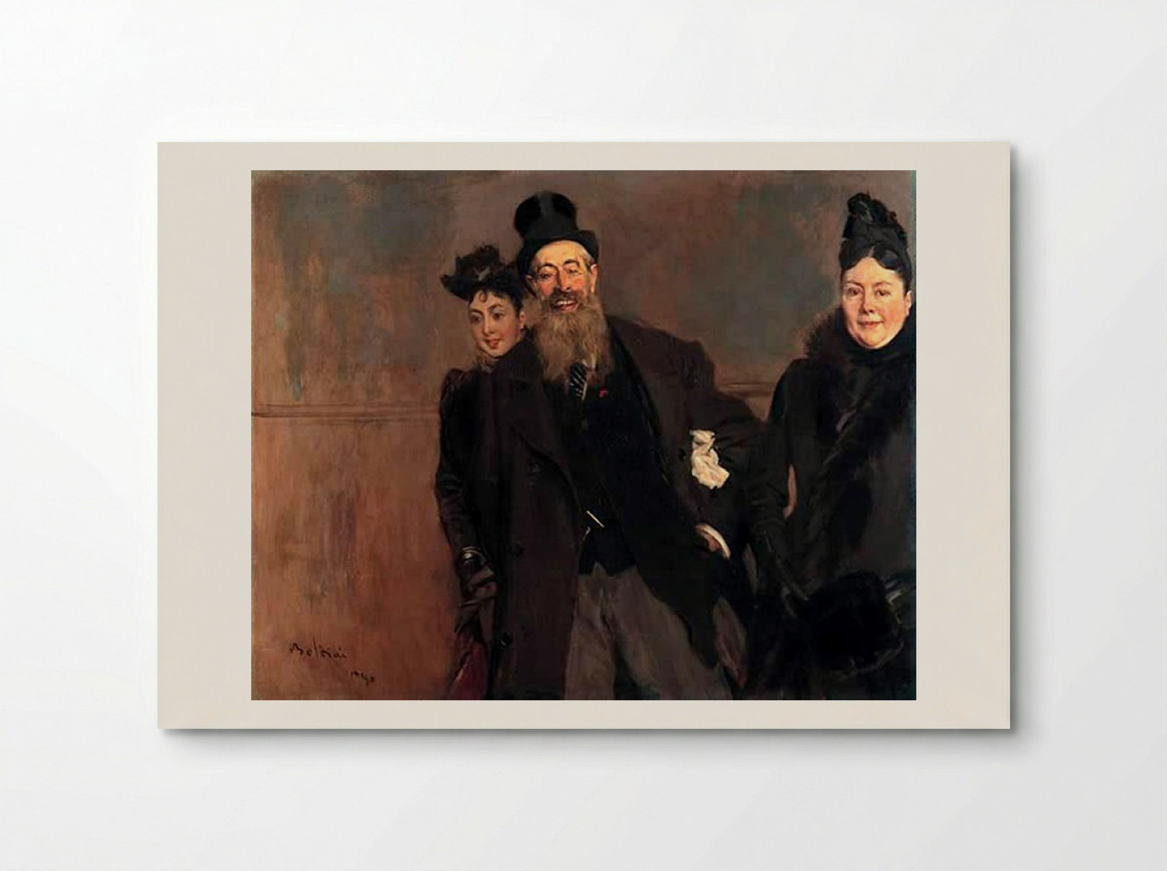 John Lewis Brown with Wife and Daughter - Giovanni Boldini - Poster