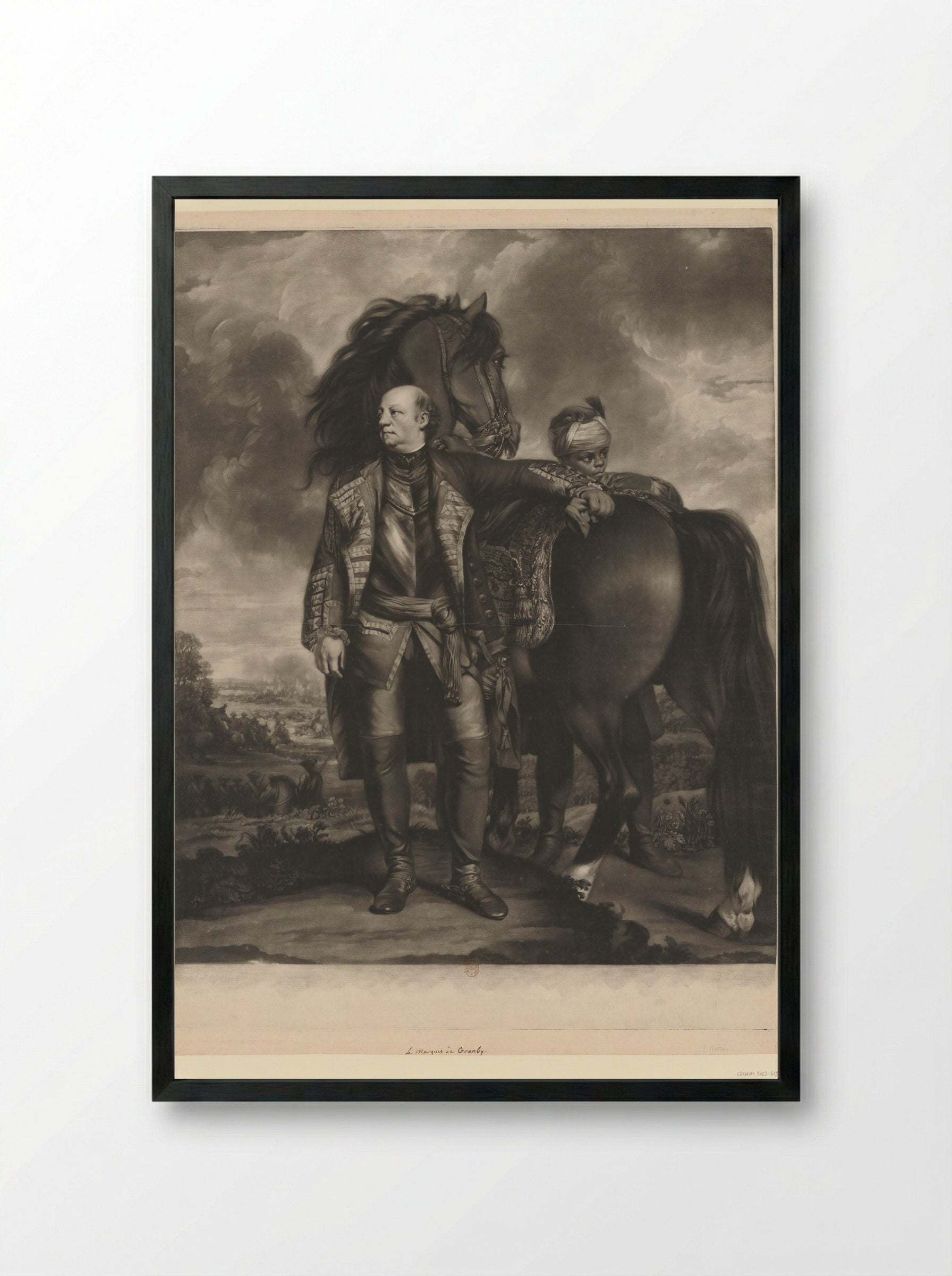 John, Marquis of Granby - James Watson - Framed Print Black