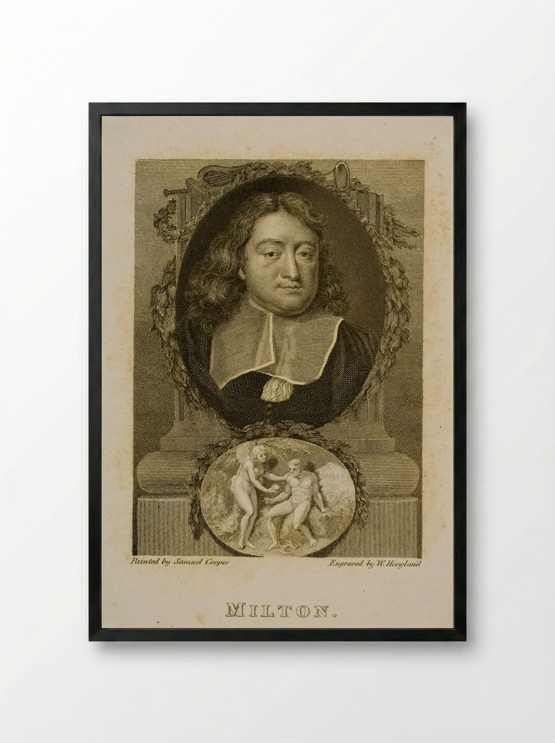John Milton - William Hoogland - Framed Print Black