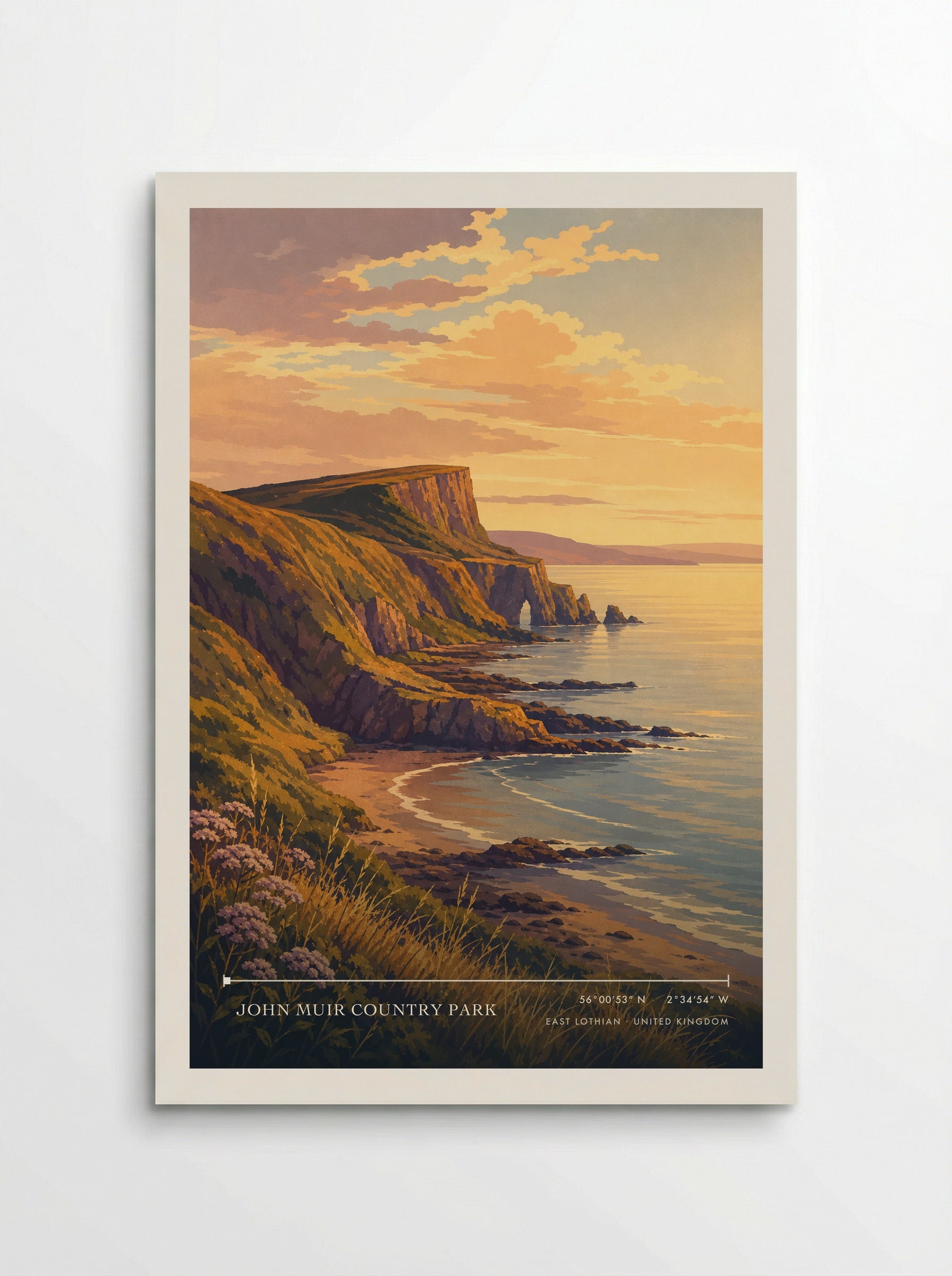 John Muir Country Park East Lothian United Kingdom Travel Poster - Poster