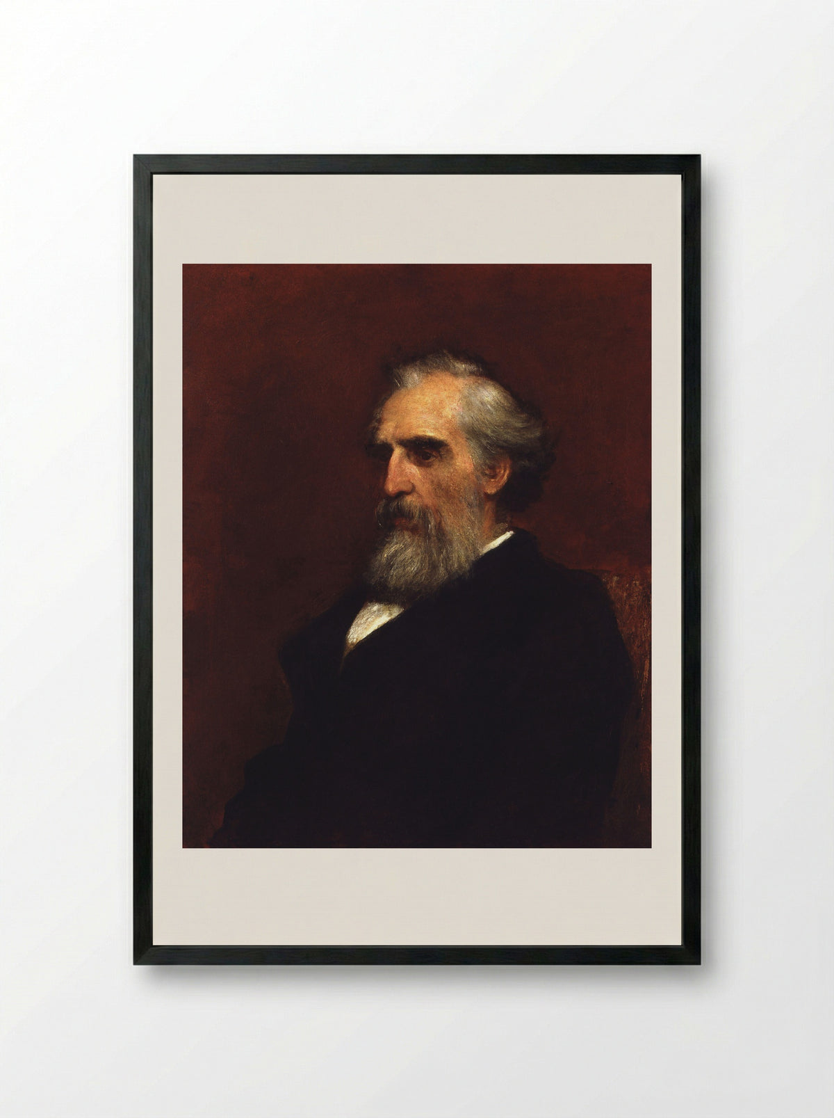 John Passmore Edwards - George Frederick Watts - Framed Print Black