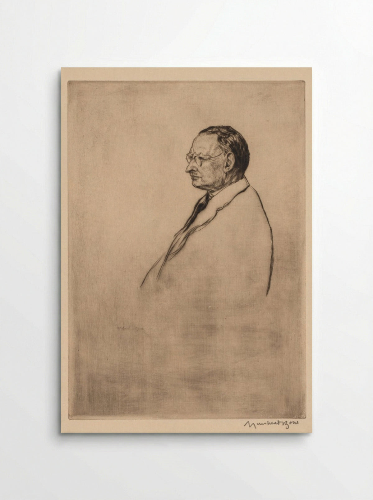 John Robertson, J. P., Dundee - Muirhead Bone - Poster