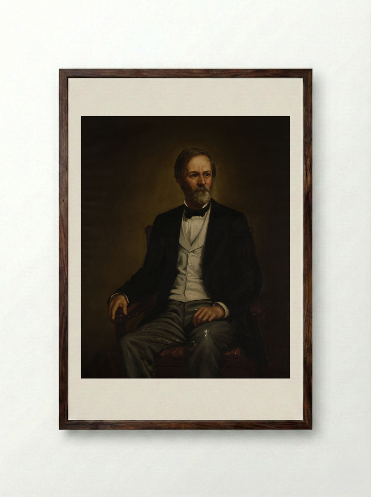 John Sherman (1823-1900) - Carl Peter Teigen - Framed Print Dark Wood