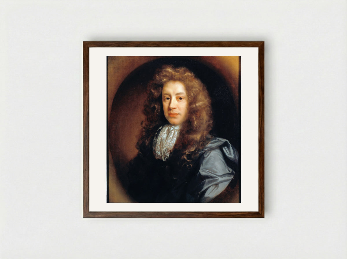 John Somers, 1st Baron Somers - John Riley - Framed Print Dark Wood