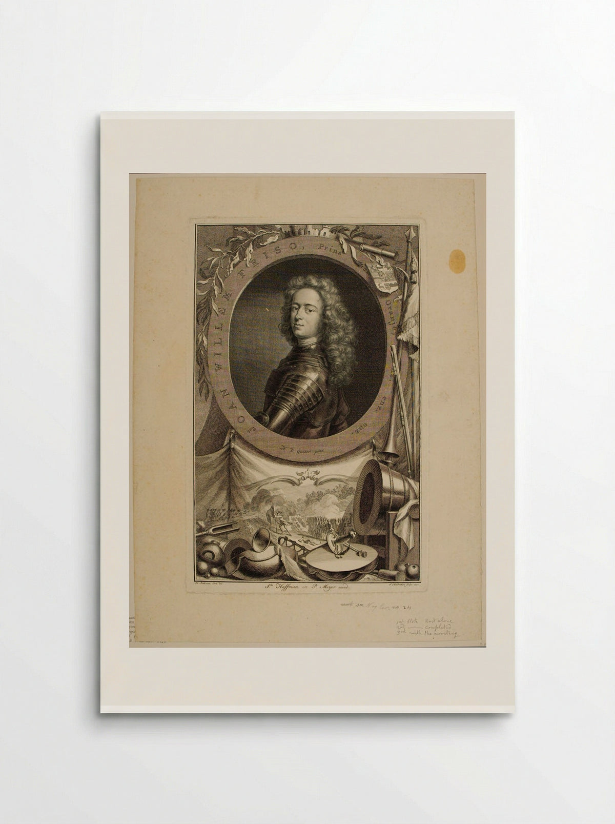 John William Friso, Prince of Orange and Nassau - Jacobus Houbraken - Poster