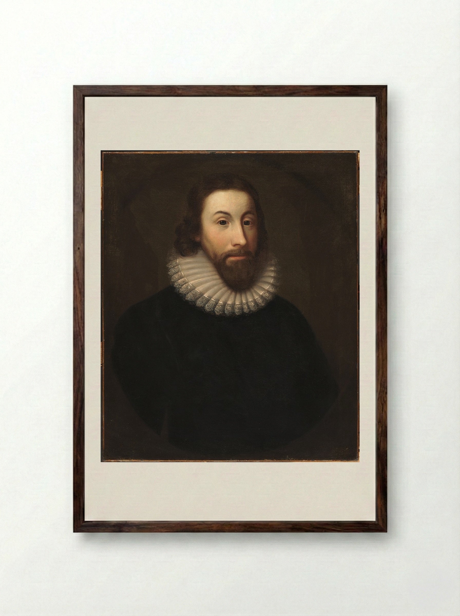 John Winthrop (1588-1649) - Charles Osgood - Framed Print Dark Wood