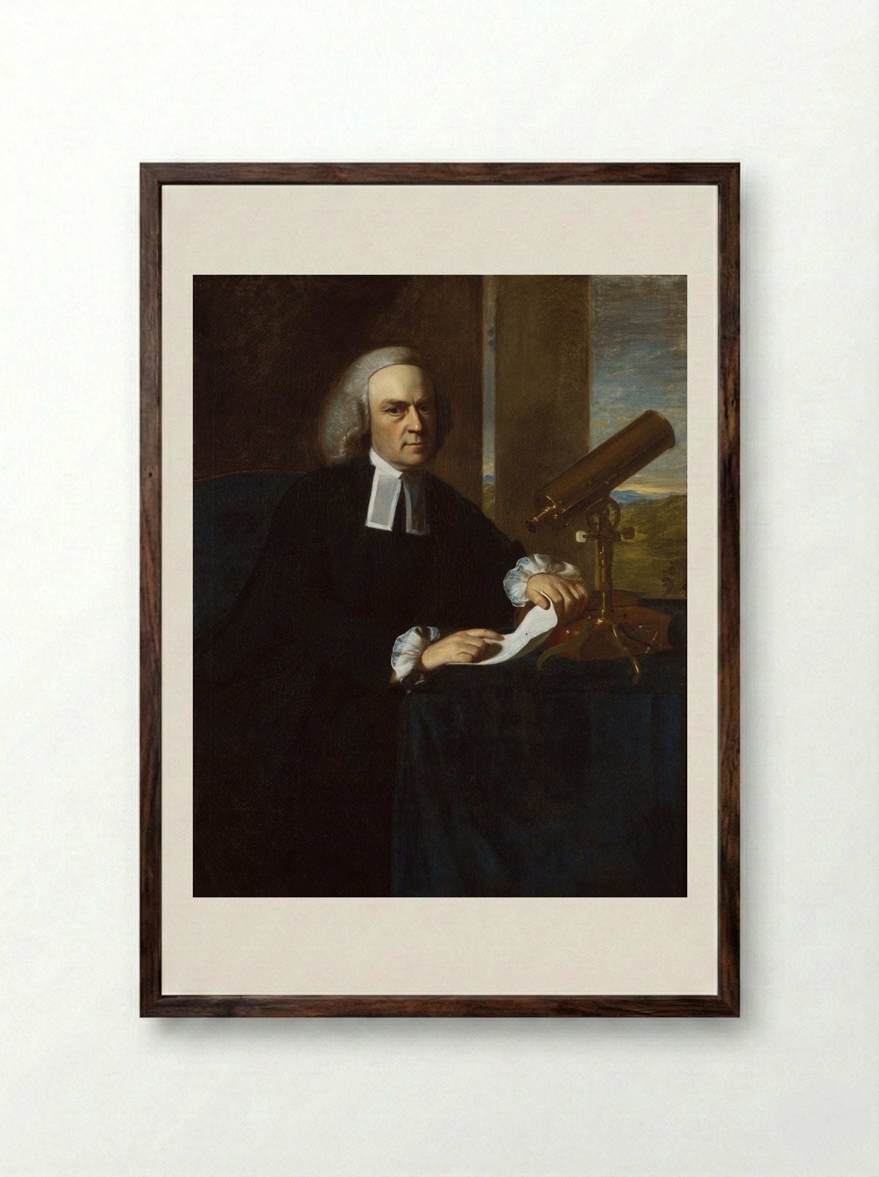 John Winthrop - John Singleton Copley - Framed Print Dark Wood