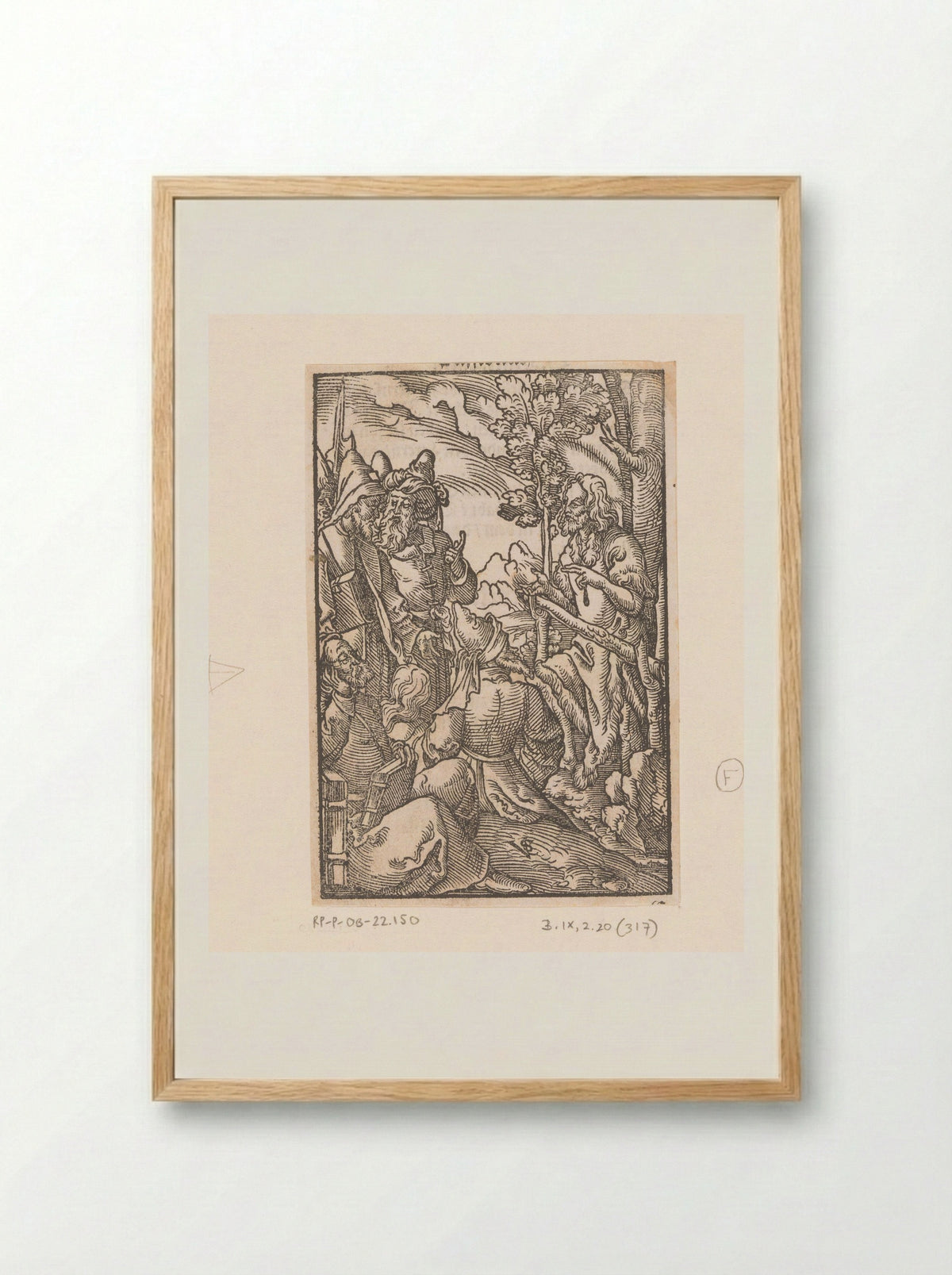 John the Baptist Preaching - Valentin Geißler - Framed Print Wood