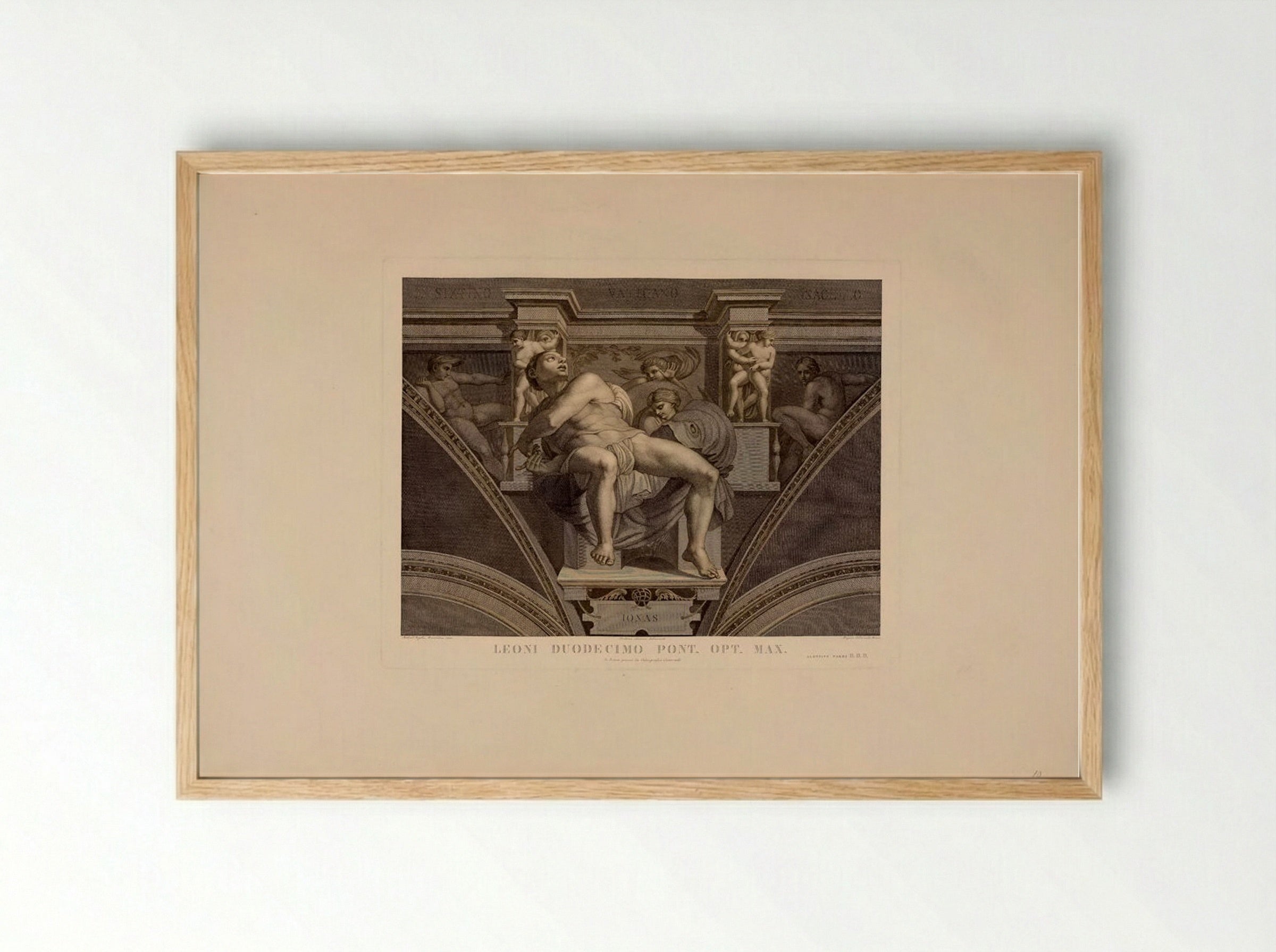 Jonah (After Michelangelo) - Domenico Cunego - Framed Print Wood