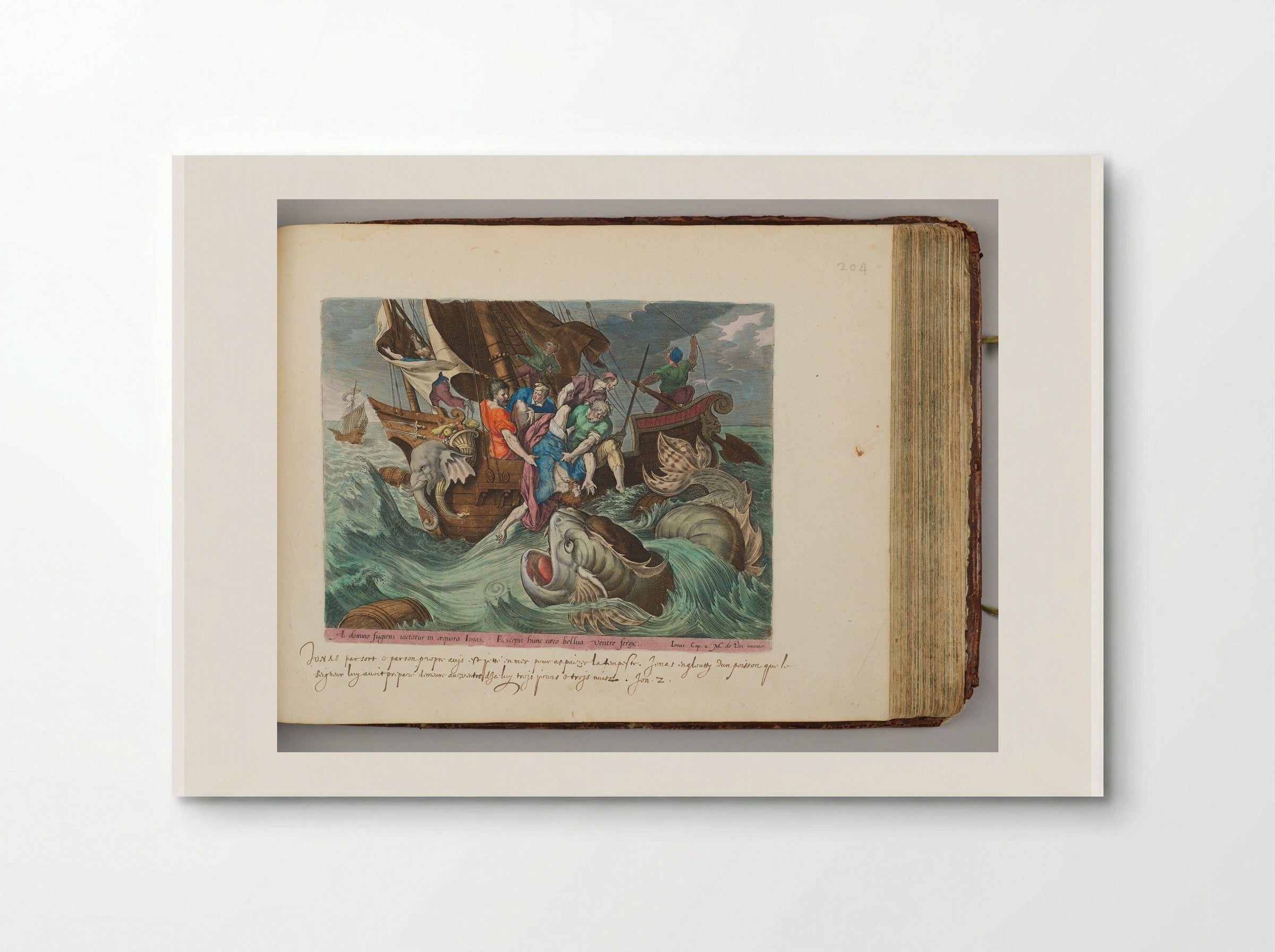 Jonah Cast into the Sea - Hieronymus Wierix - Poster