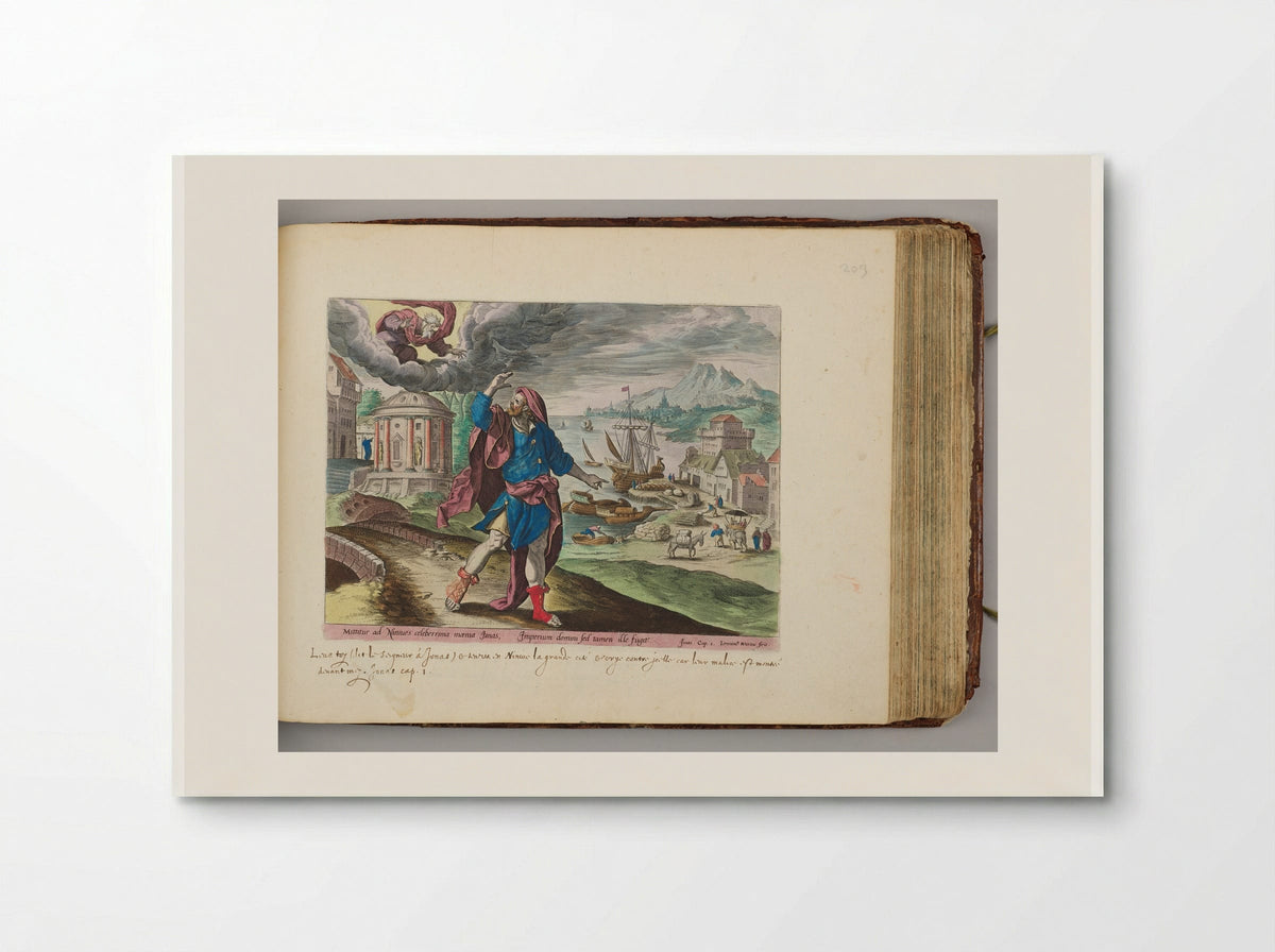 Jonah Fleeing the Presence of the Lord - Hieronymus Wierix - Poster
