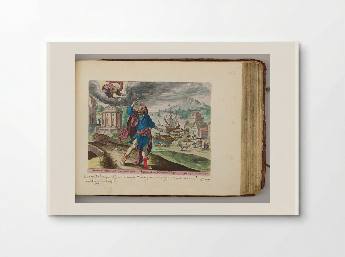 Jonah Fleeing the Presence of the Lord - Hieronymus Wierix - Poster