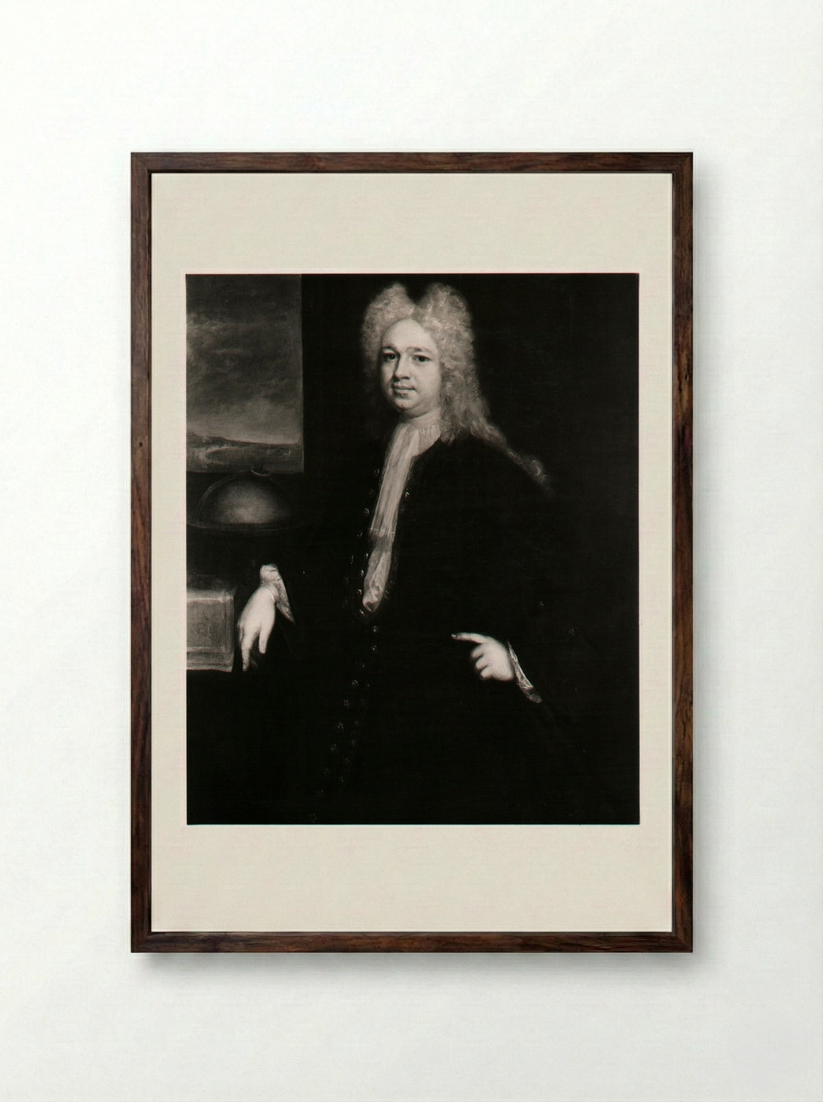Jonathan Belcher - Thomas Hudson - Framed Print Dark Wood