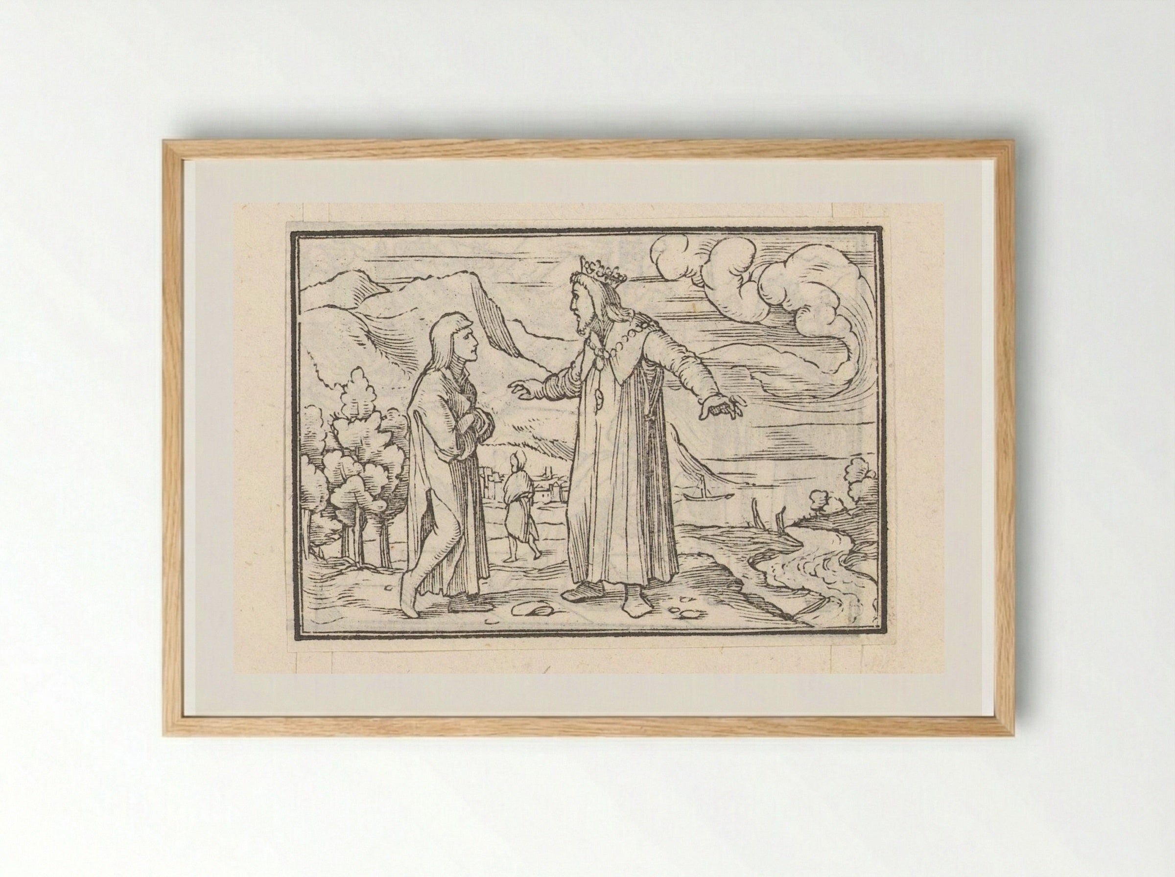 Jonathan Seeks Out David - Veit Rudolf Specklin - Framed Print Wood