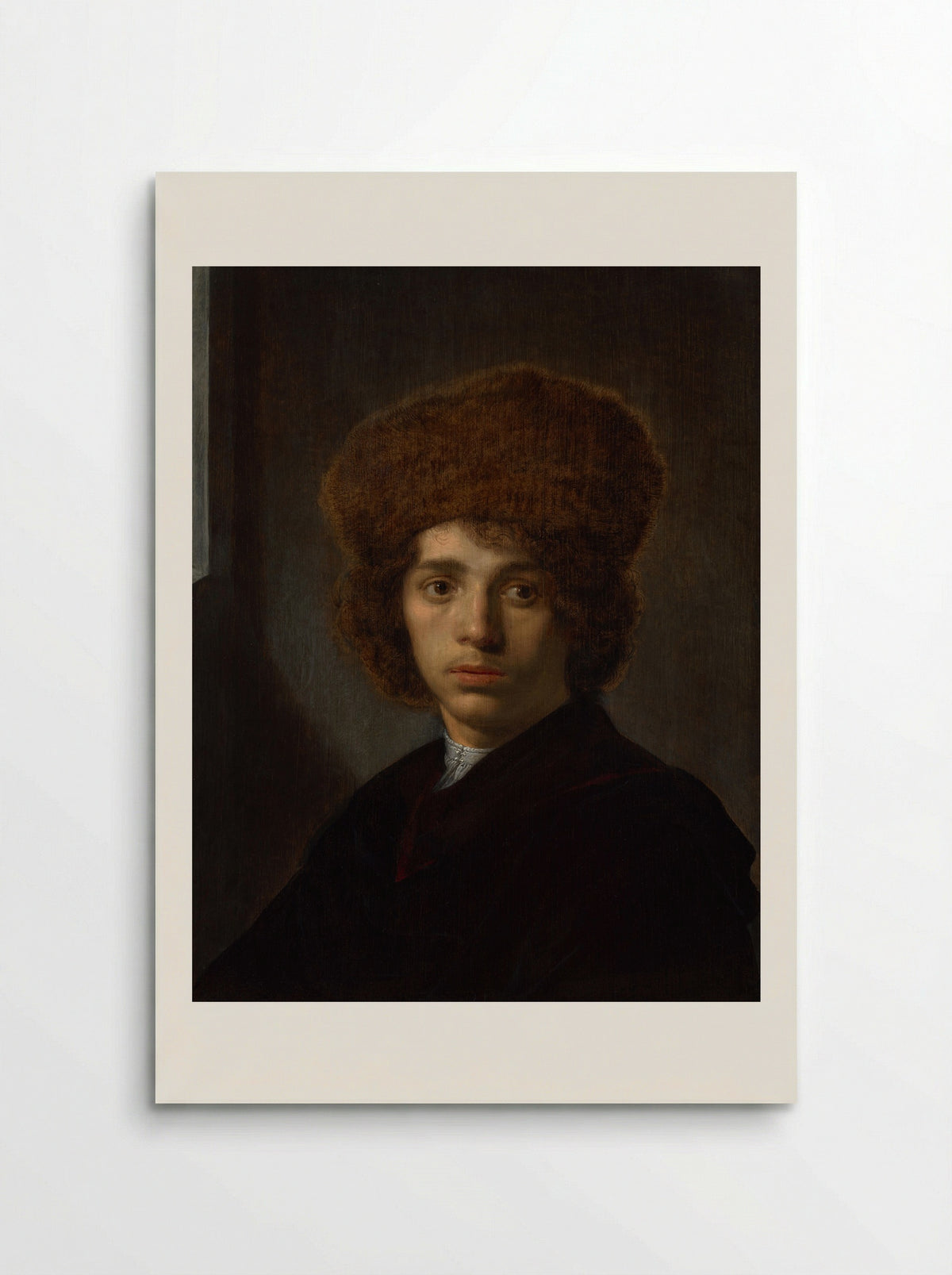 Jonge man met bontmuts - David Bailly - Poster