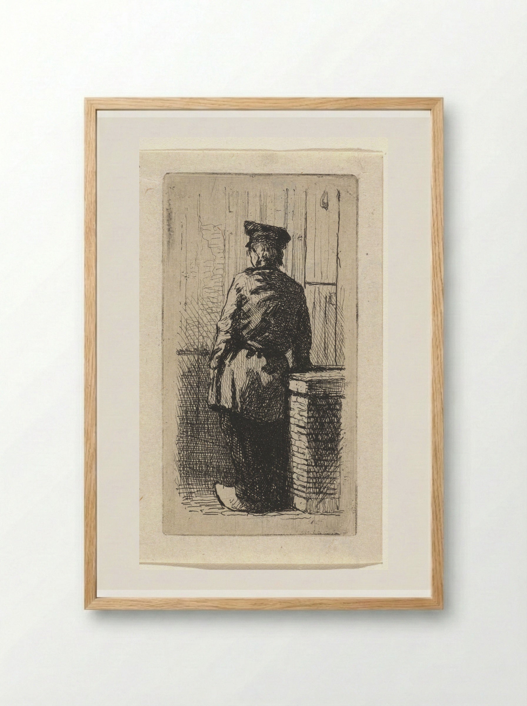 Jonge man op klompen (Young Man in Clogs) - Jan Weissenbruch - Framed Print Wood