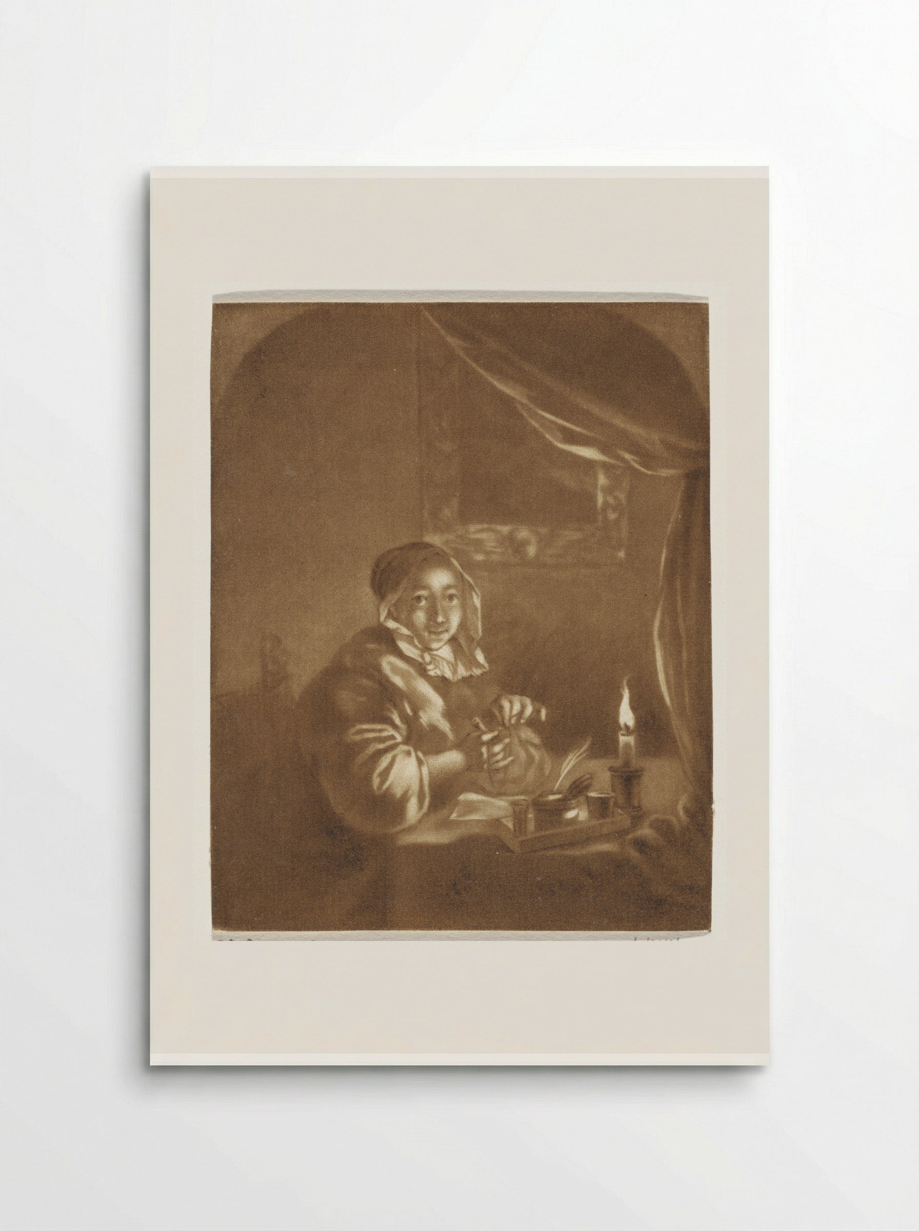 Jonge vrouw met een brief - Cornelis Ploos van Amstel - Poster