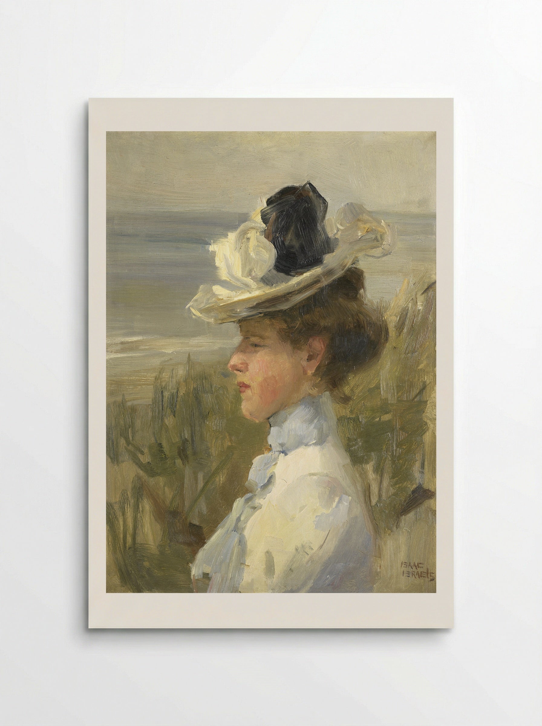 Jonge vrouw, uitkijkend over zee - Isaac Israels - Poster