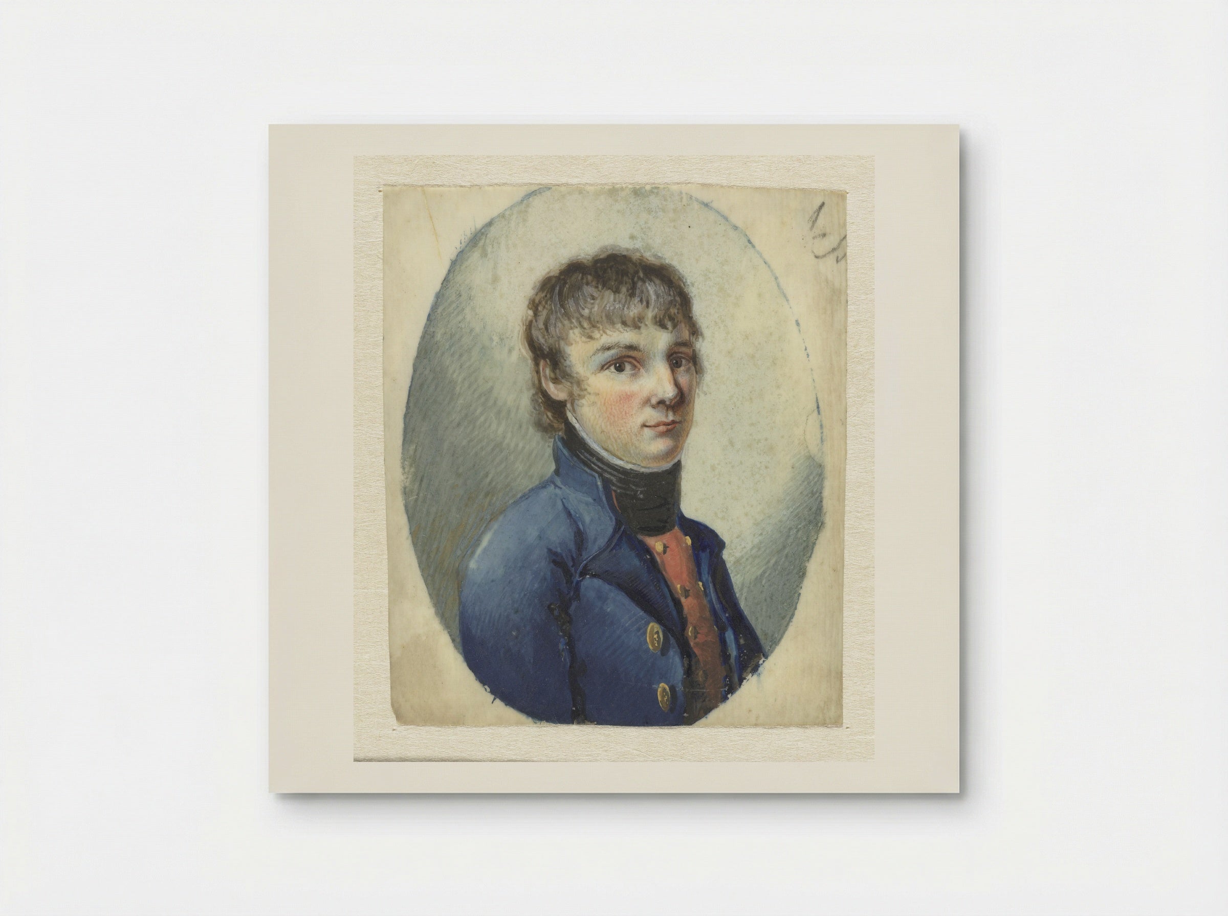 Jongeman in officierskostuum, driekwart naar rechts - Pieter Gerardus van Os - Poster