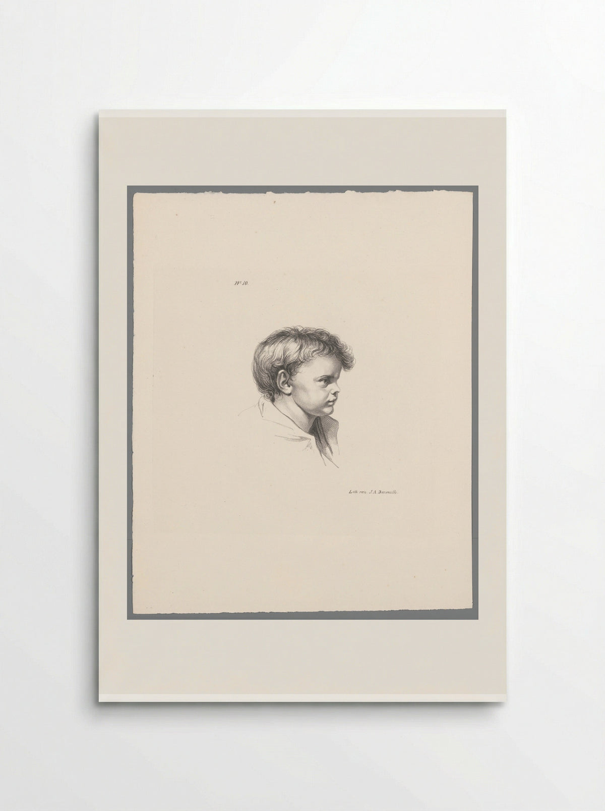 Jongen van opzij gezien - Jean Augustin Daiwaille - Poster