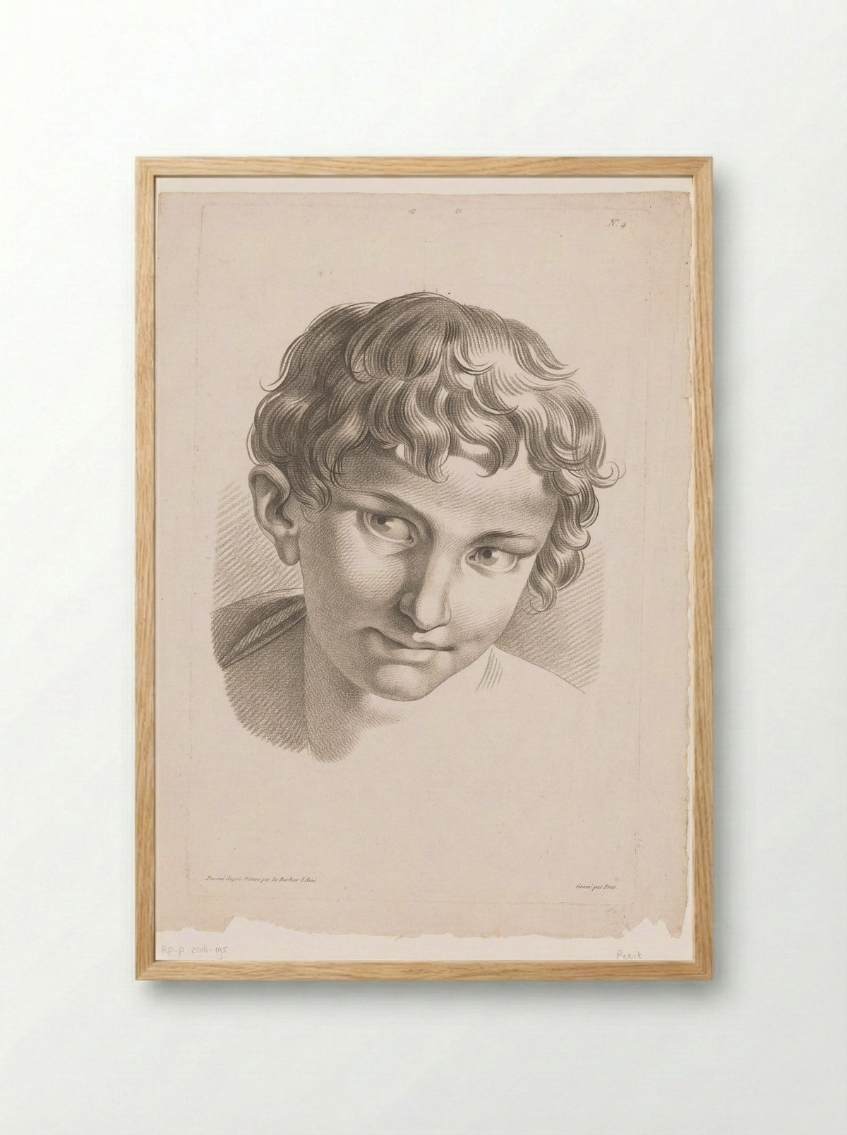 Jongenshoofd (Head of a Boy) - Mondhare & Jean - Framed Print Wood
