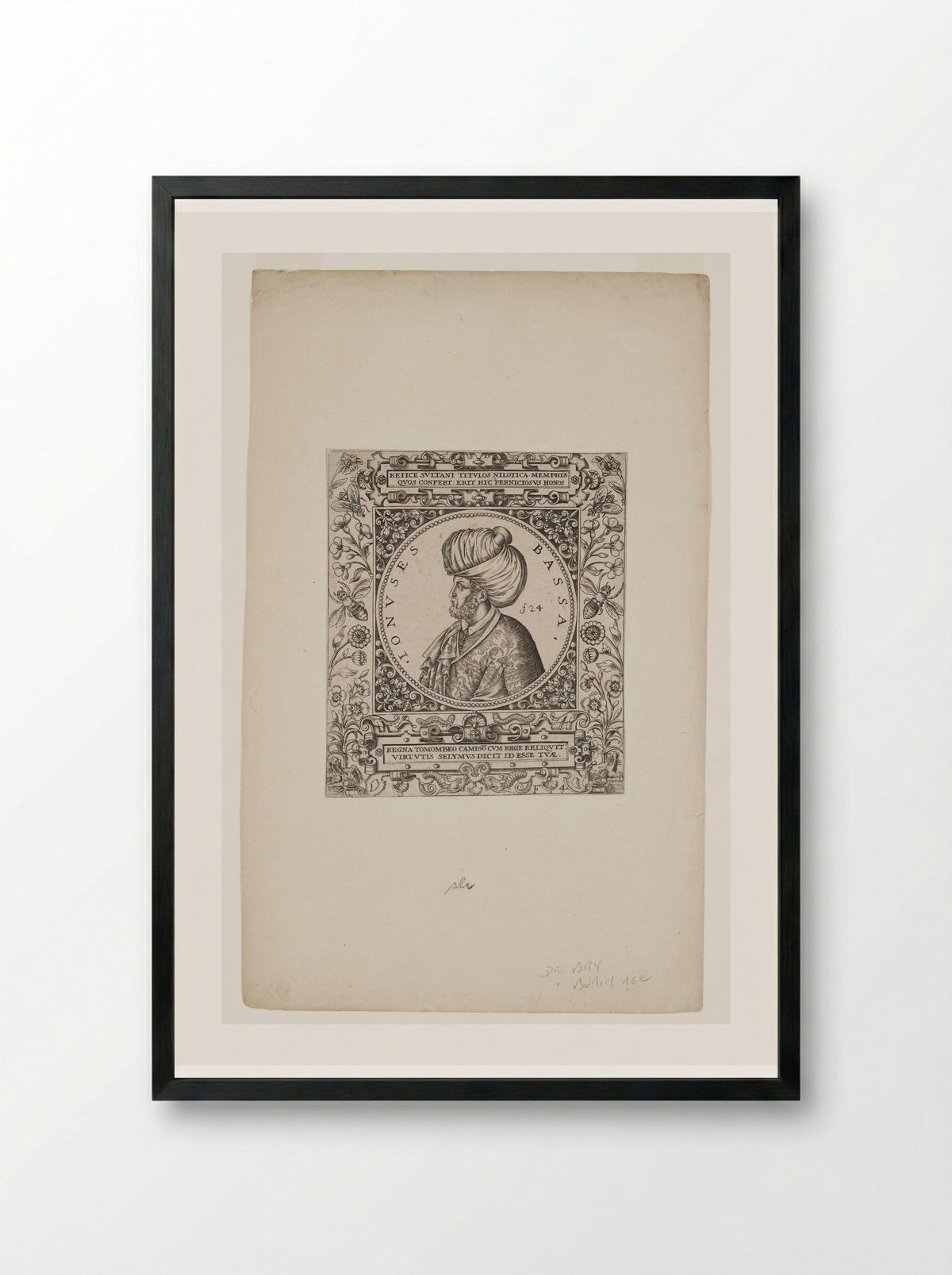 Jonuses Bassa - Theodor de Bry - Framed Print Black