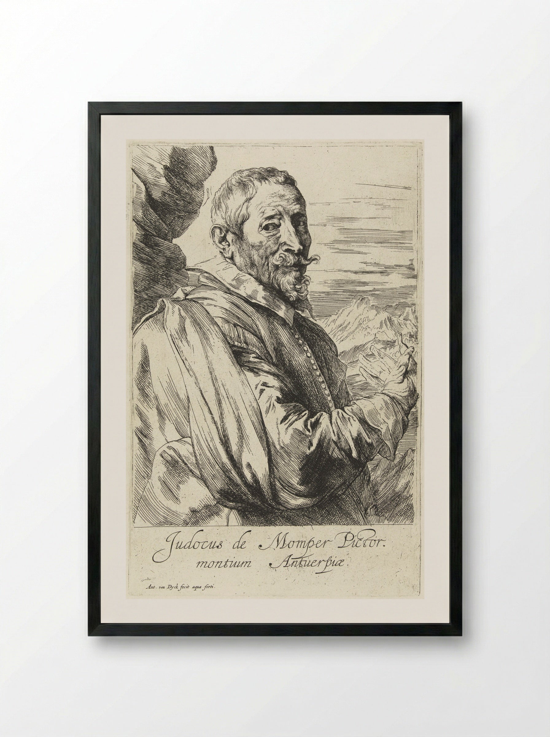 Joos de Momper - Anthony van Dyck - Framed Print Black