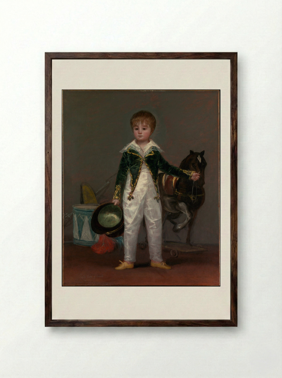 José Costa y Bonells, Called Pepito - Francisco de Goya y Lucientes - Framed Print Dark Wood