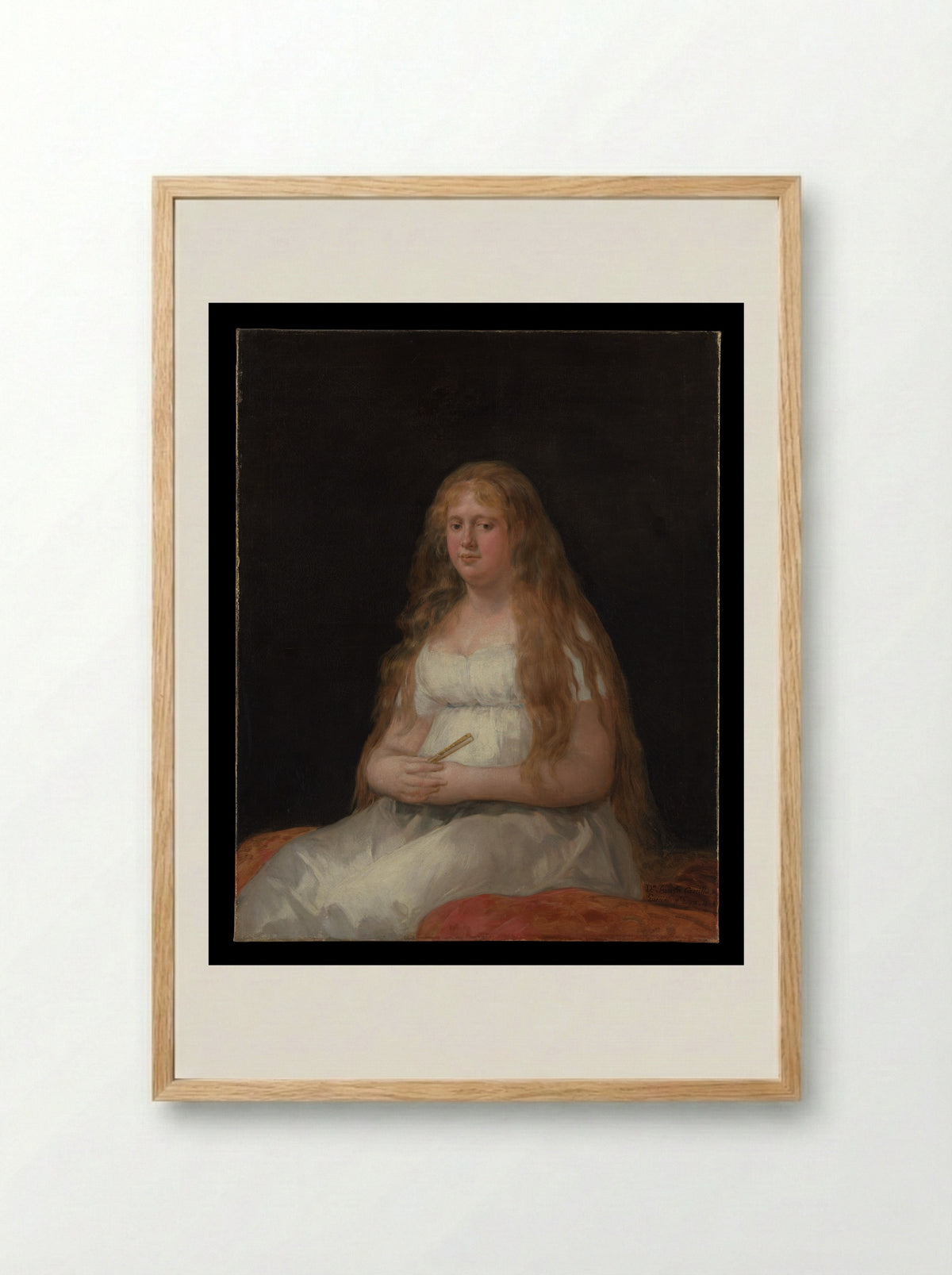 Josefa de Castilla Portugal y van Asbrock de Garcini - Francisco de Goya y Lucientes - Framed Print Wood