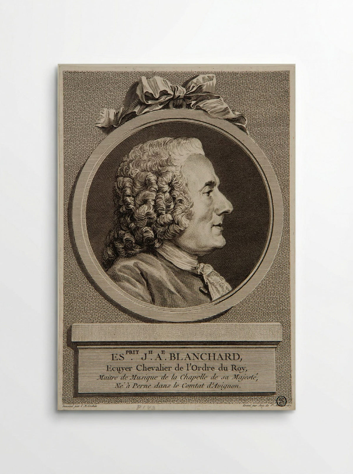 Joseph Alexandre Blanchard - Augustin de Saint-Aubin - Poster