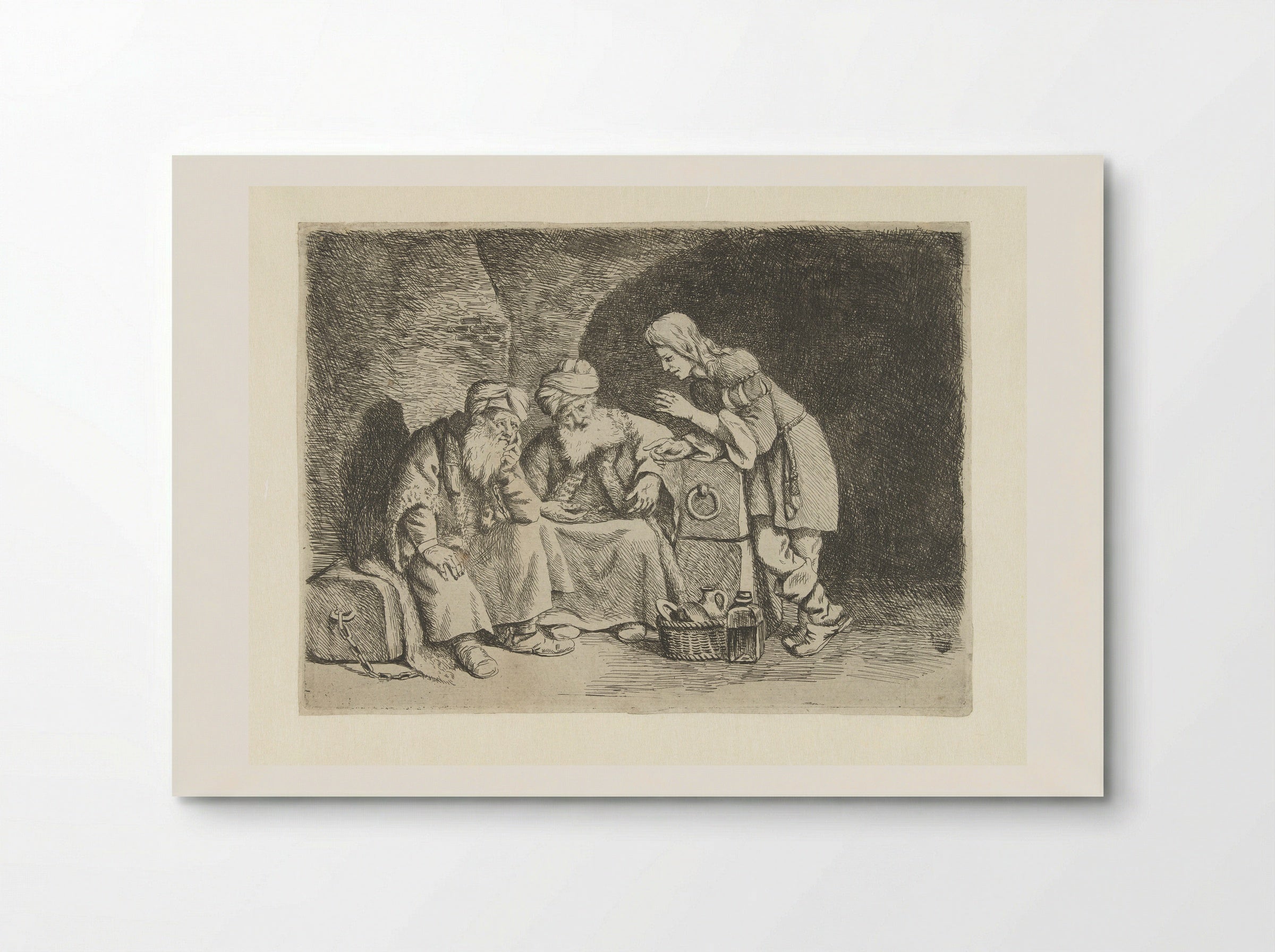 Joseph Interprets the Dreams of the Baker and the Cupbearer - Pieter de Grebber - Poster