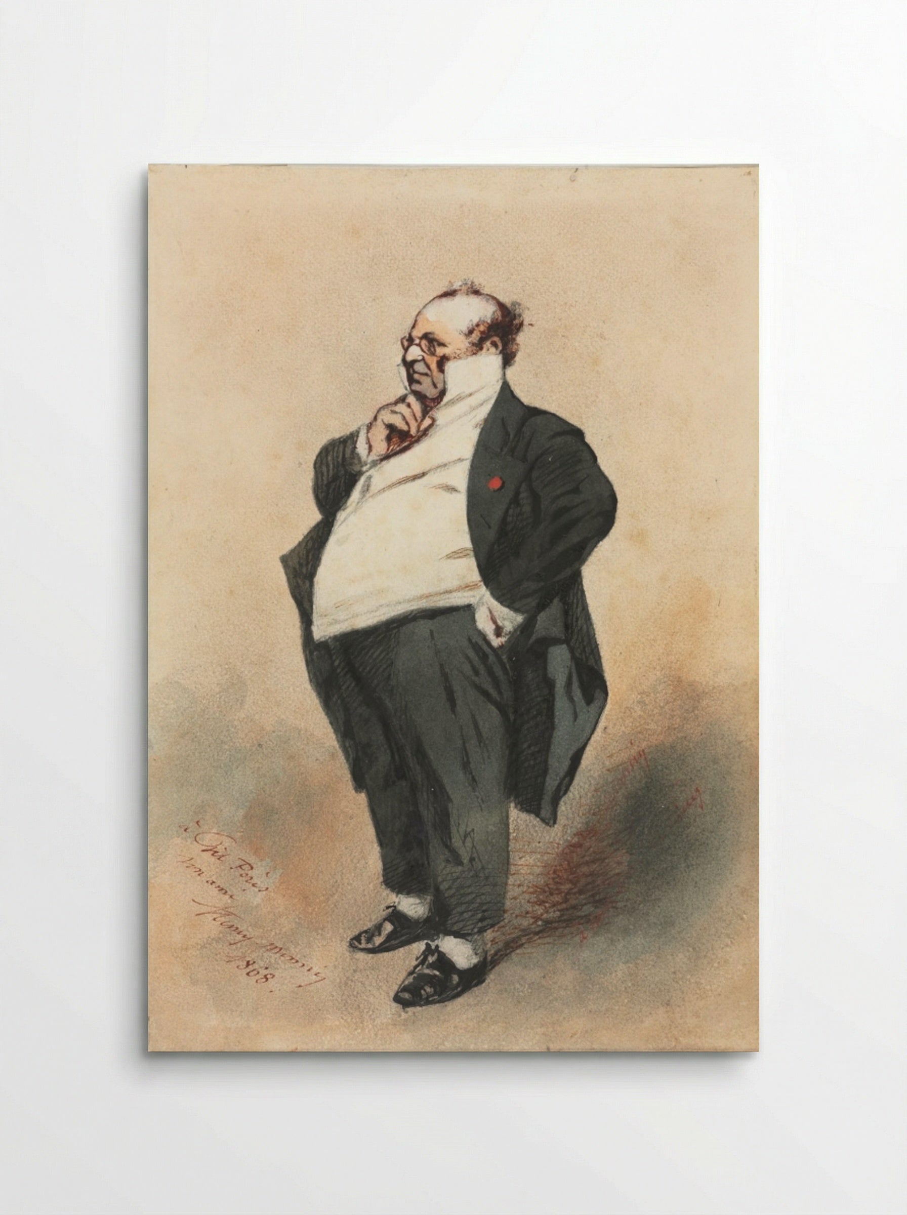 Joseph Prud'homme Standing - Henry Bonaventure Monnier - Poster
