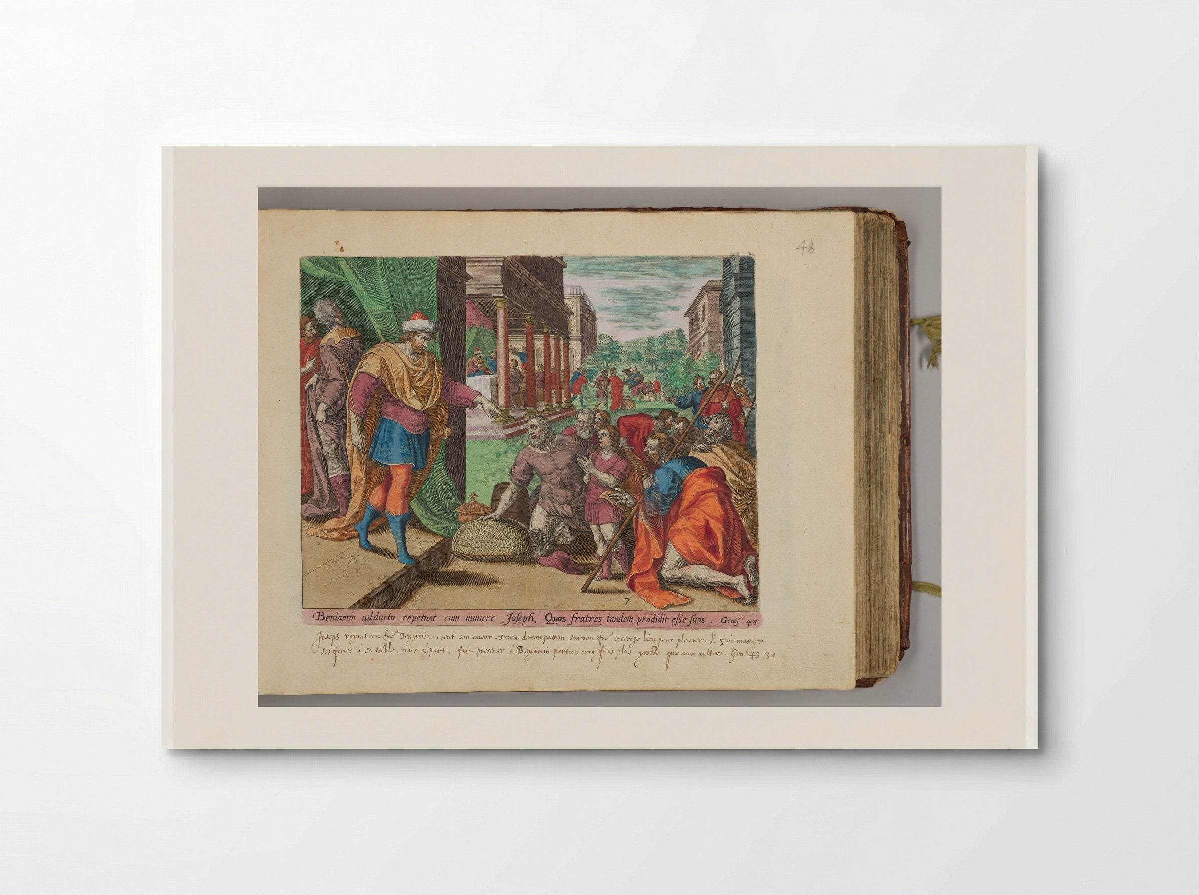 Joseph Receives His Brothers and Benjamin - Hans Collaert the Elder - Poster