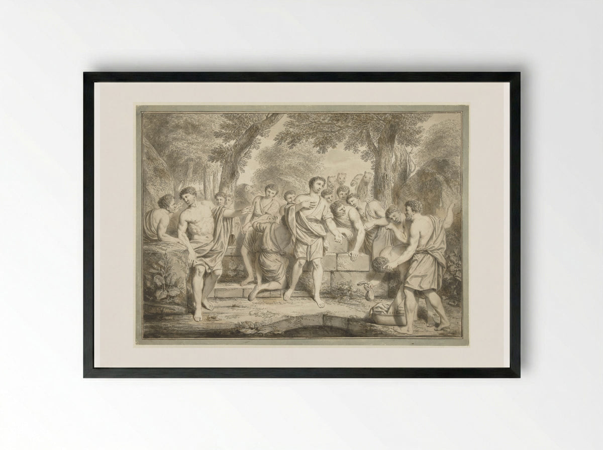 Joseph Sold by His Brothers - Louis Fabritius Dubourg - Framed Print Black