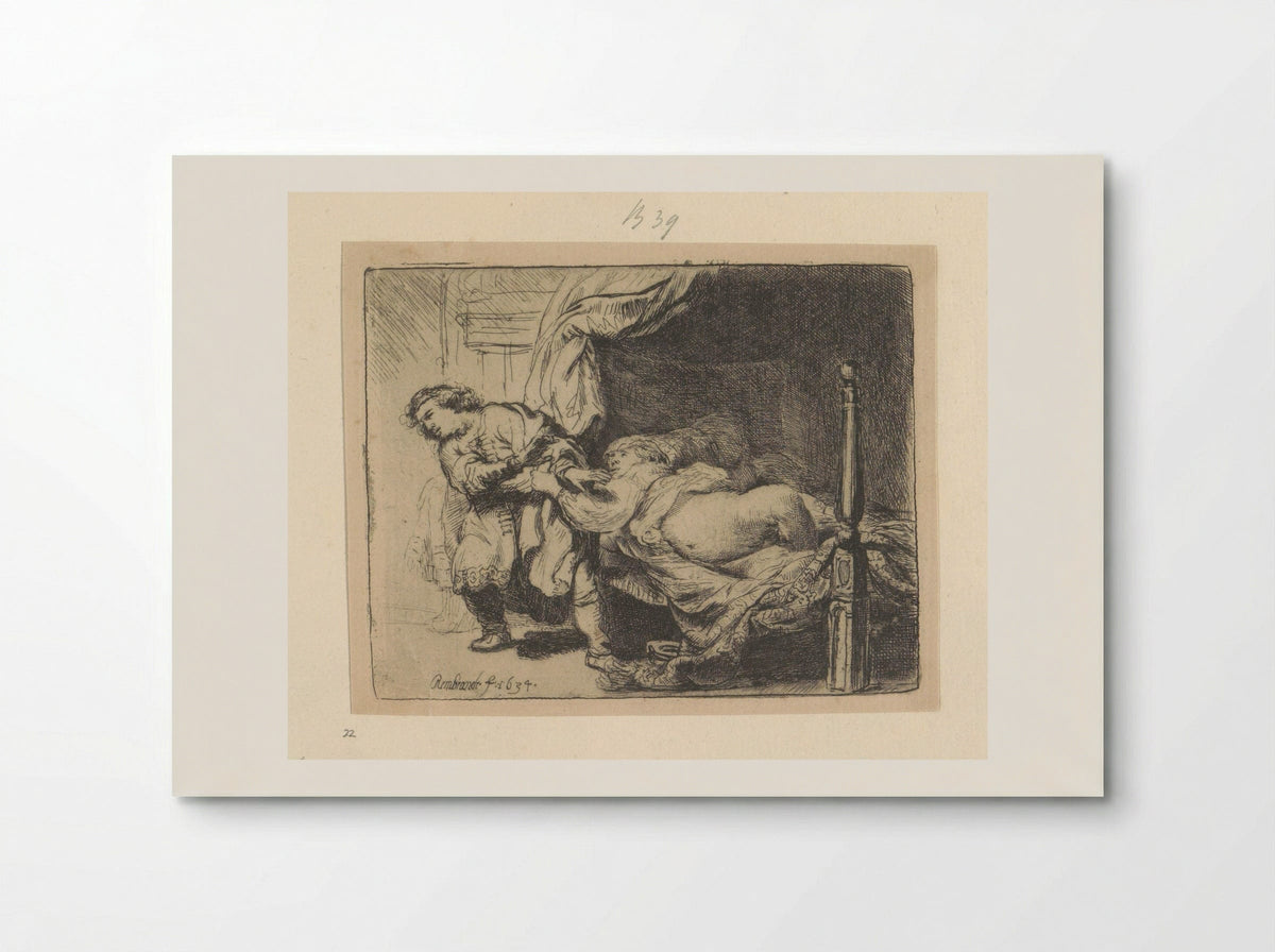 Joseph and Potiphar's Wife - Henry Louis Basan - Poster