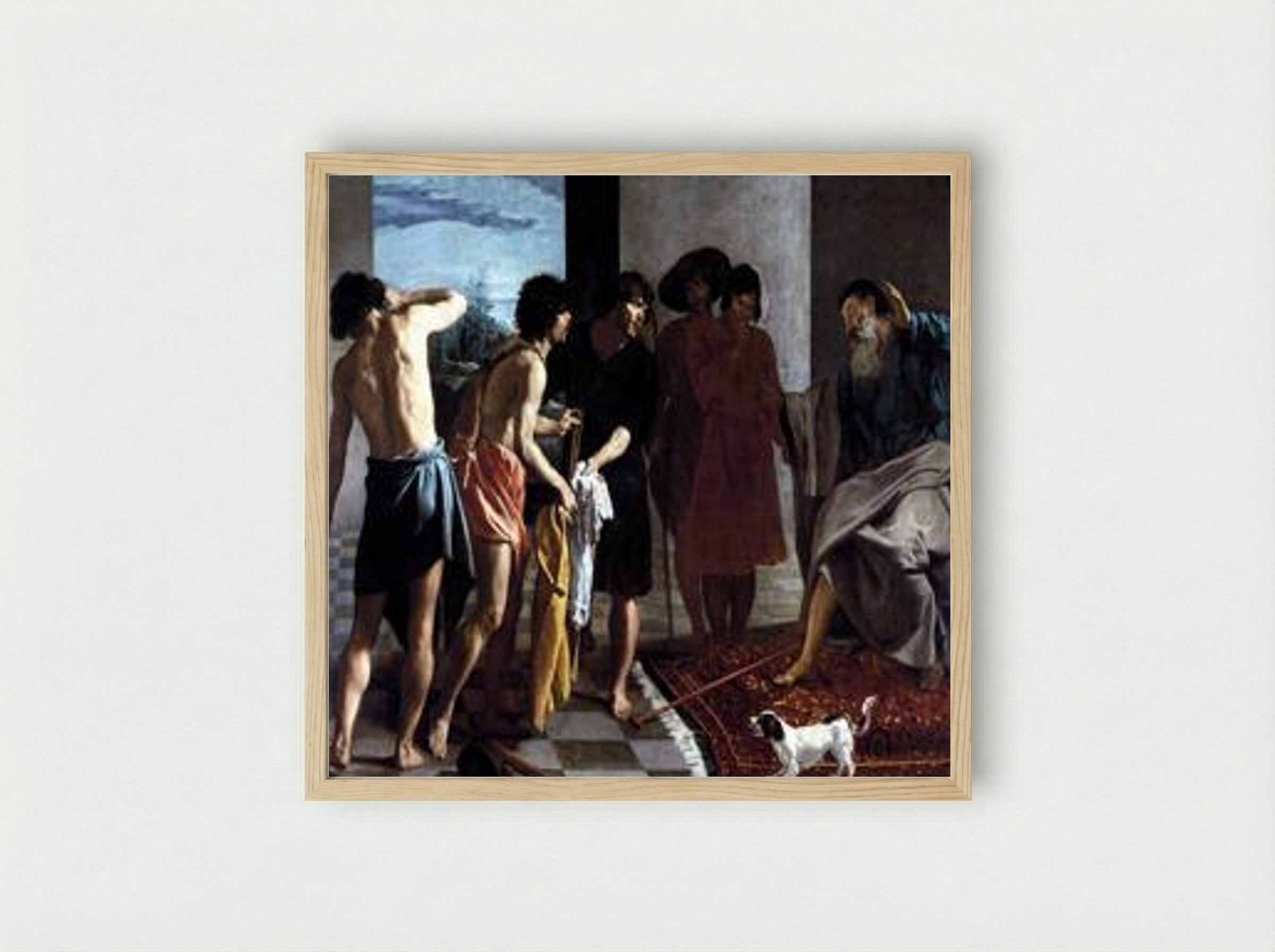 Joseph's Bloody Coat Brought to Jacob - Diego Velázquez - Framed Print Wood