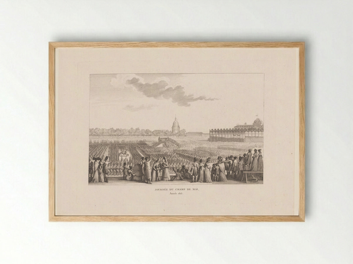 Journée du Champ de Mai, Année 1815 - Abraham Girardet - Framed Print Wood