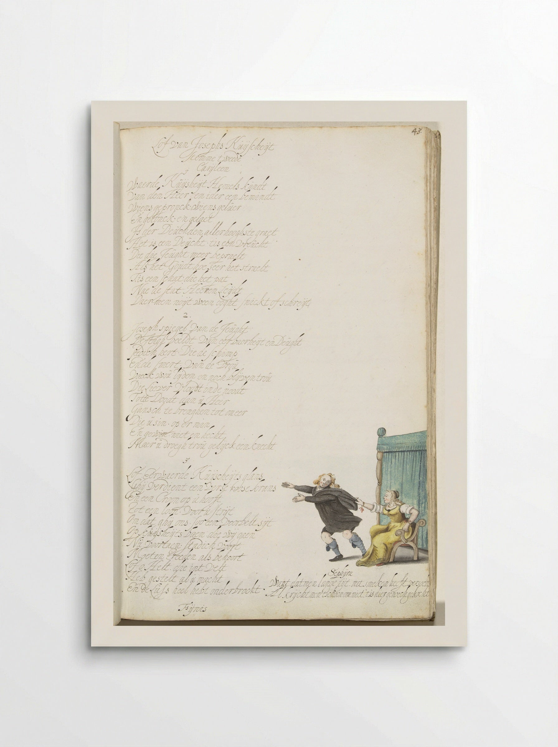 Jozef en de vrouw van Potifar - Gesina ter Borch - Poster