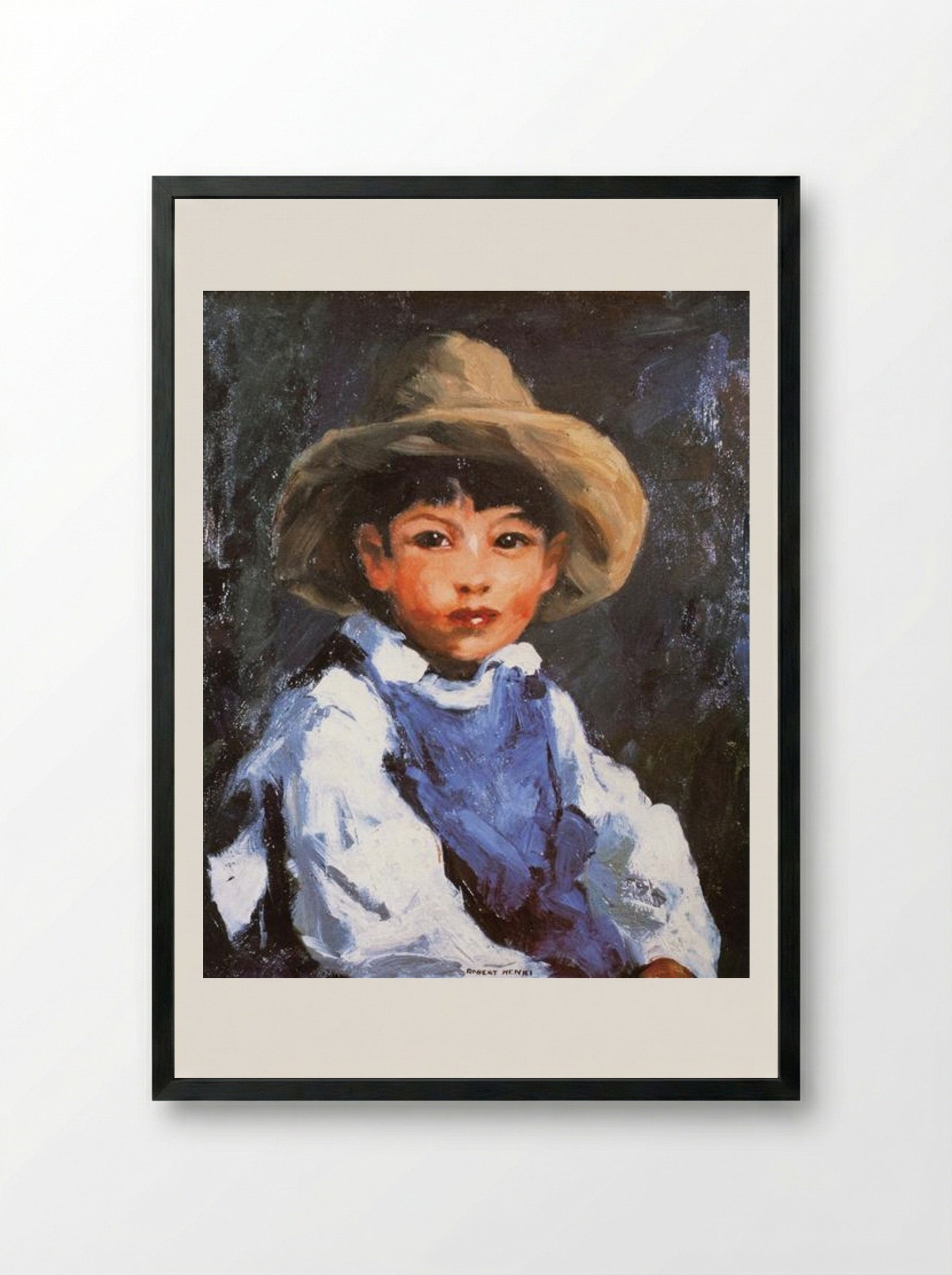 Juan (also known as Jose No. 2, Mexican Boy) - Robert Henri - Framed Print Black