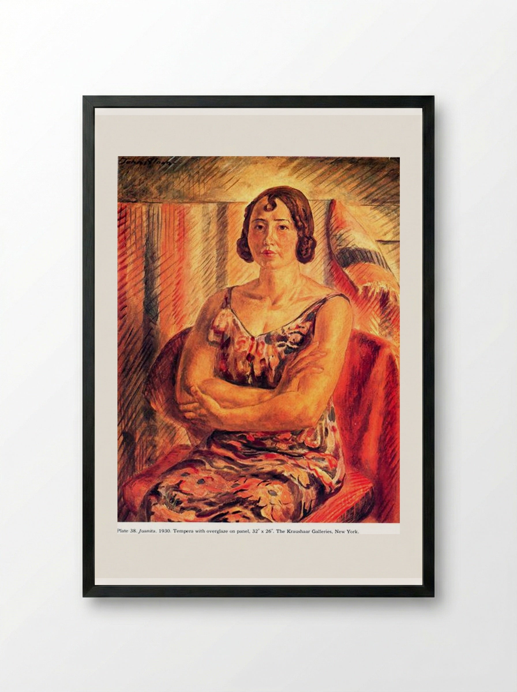 Juanita - John French Sloan - Framed Print Black
