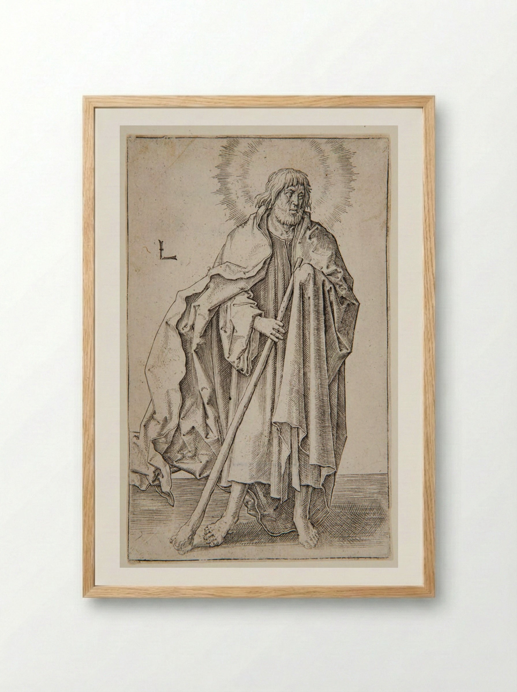 Judas Thaddeus - Lucas van Leyden - Framed Print Wood