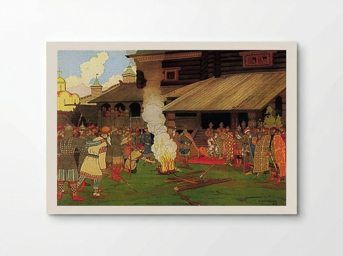 Judgment during the Russian Pravda - Ivan Bilibin - Poster