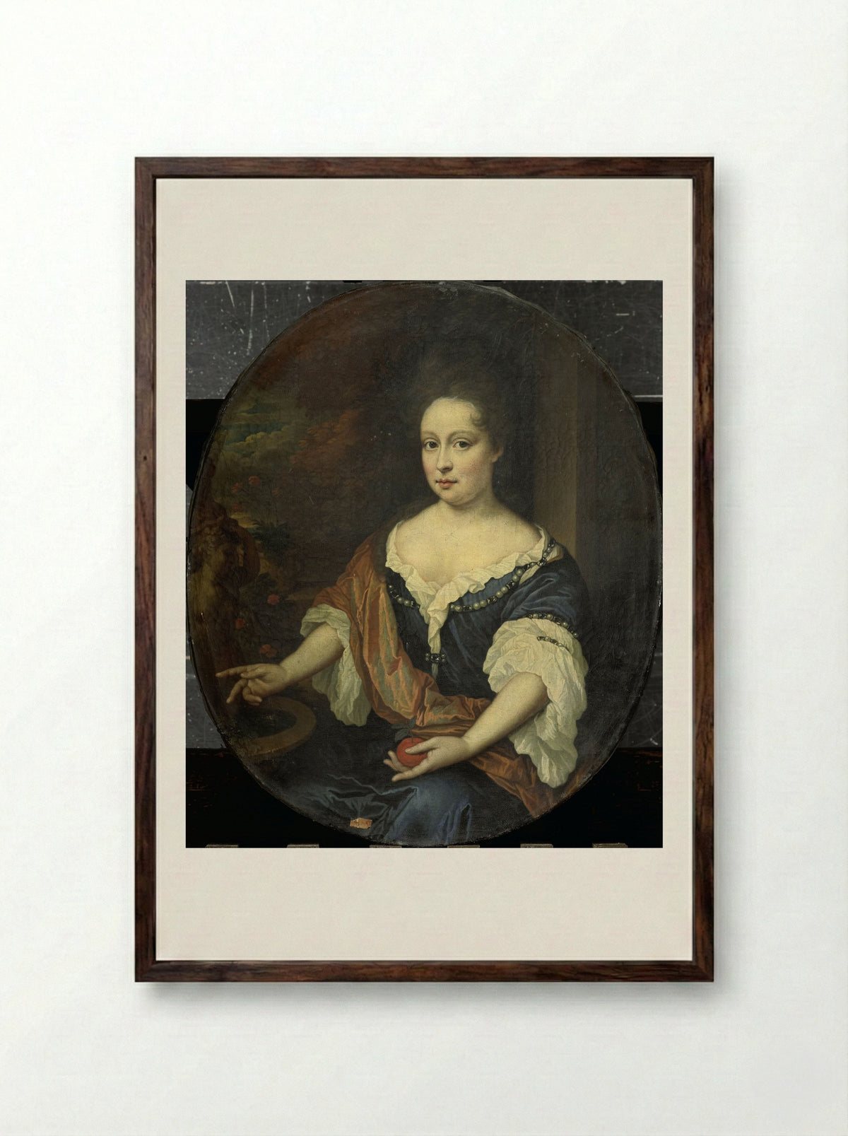 Judith Allijn, Wife of Harmen Lijnslager - Jan van Haensbergen - Framed Print Dark Wood