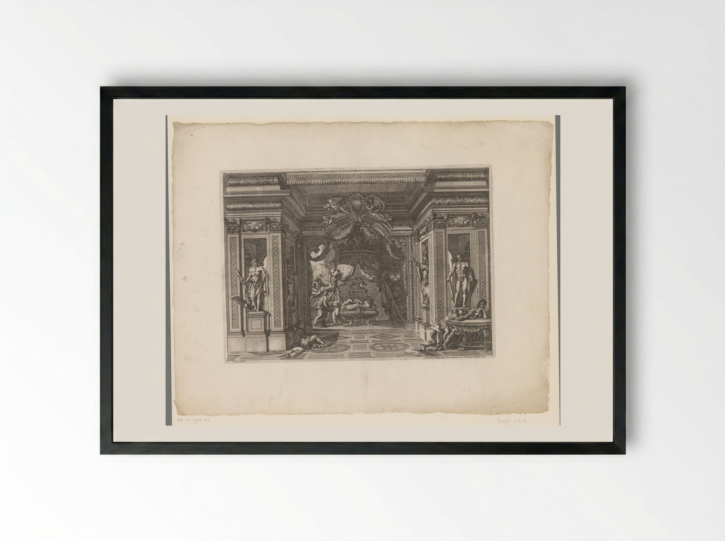 Judith Beheading Holofernes - Jean Lepautre - Framed Print Black