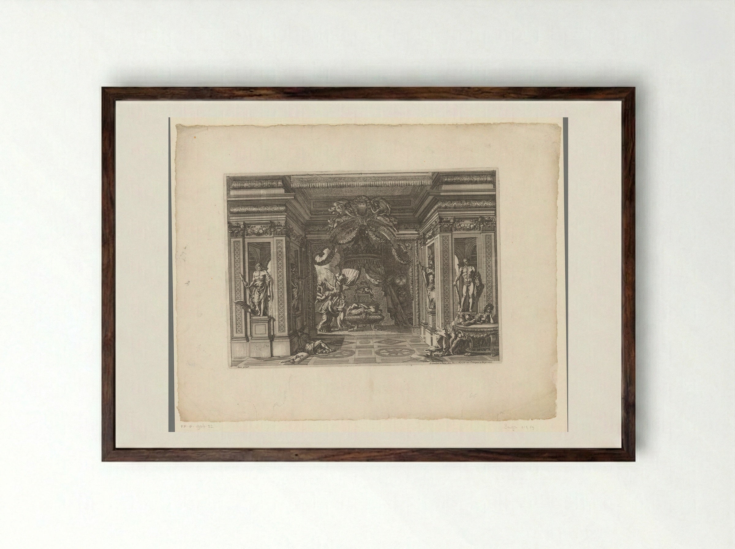 Judith Beheading Holofernes - Jean Lepautre - Framed Print Dark Wood