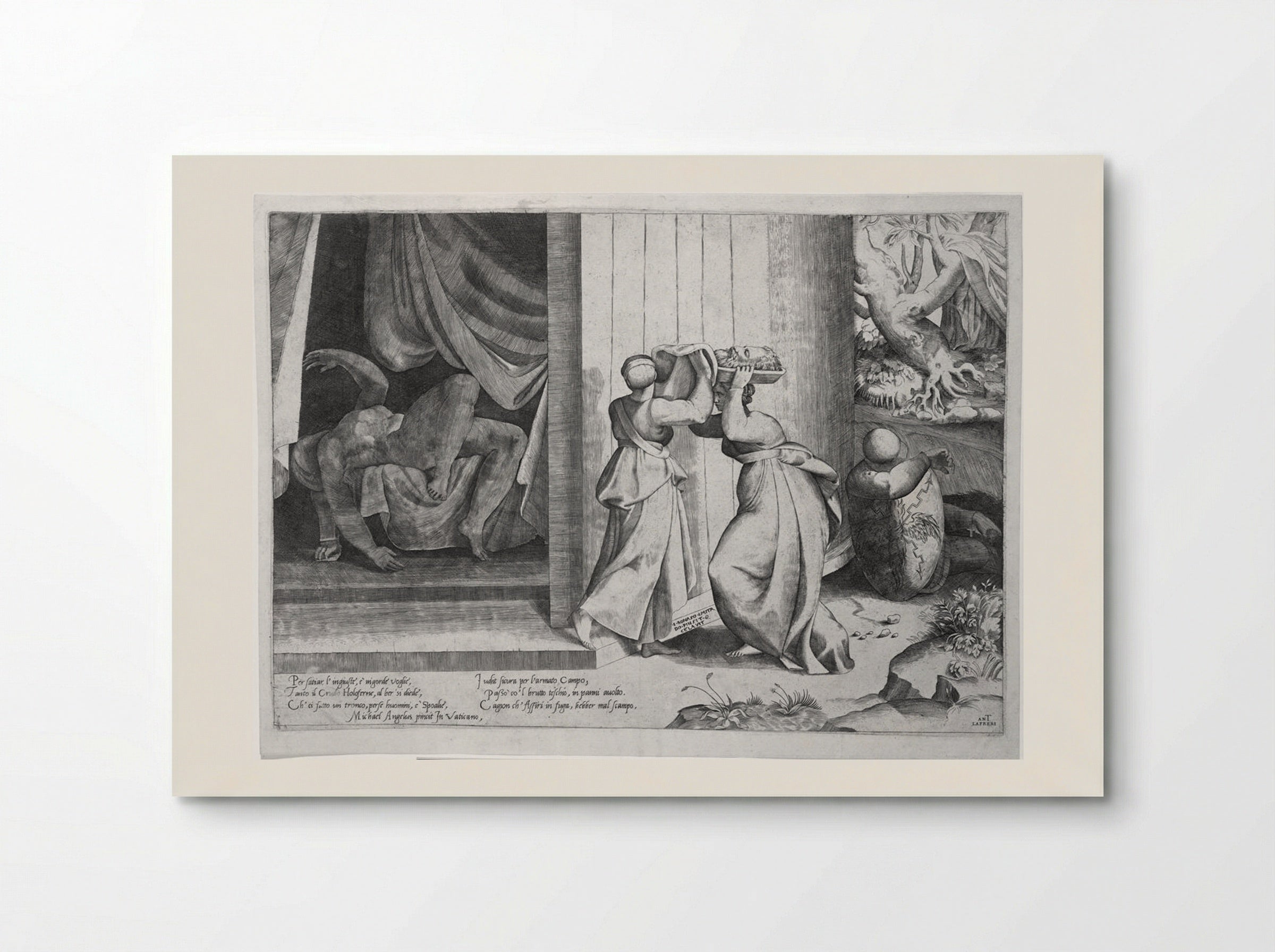 Judith Leaving the Tent of Holofernes - Giulio Bonasone - Poster