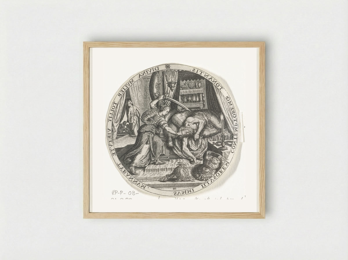 Judith and Holofernes - Johann Theodor de Bry - Framed Print Wood